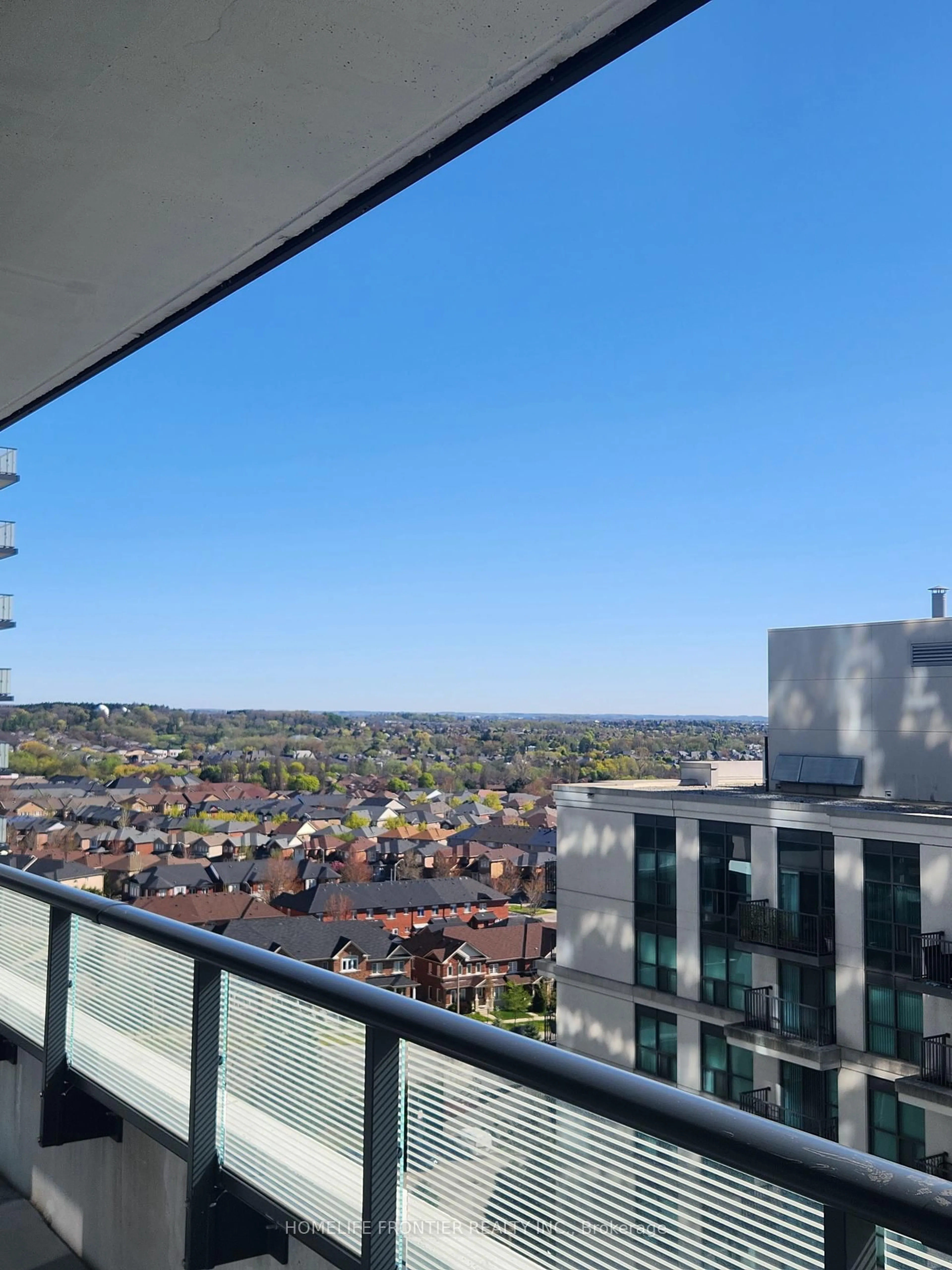 Balcony in the apartment, city buildings view from balcony for 105 Oneida Cres #1208, Richmond Hill Ontario L4B 0H6