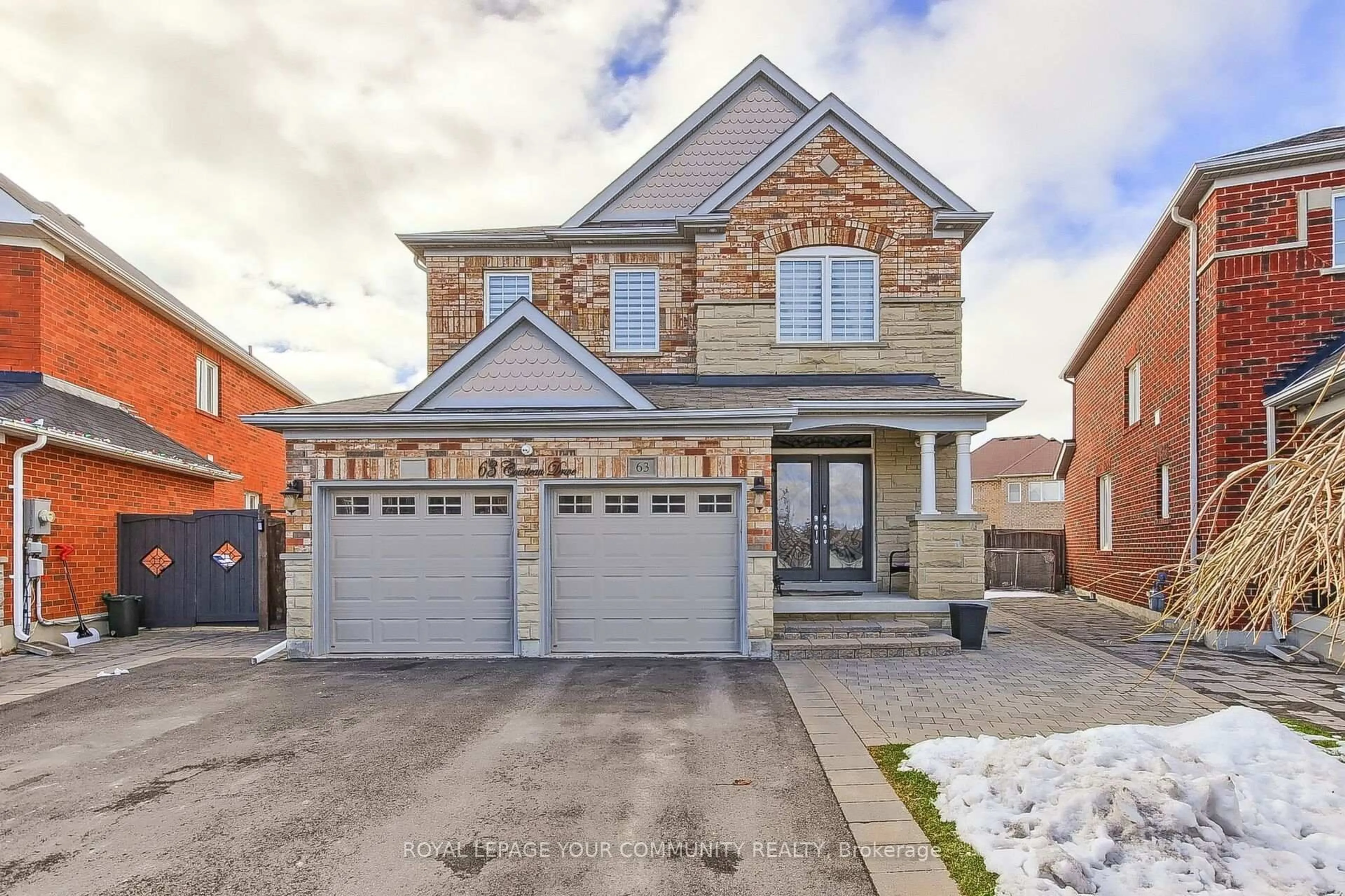 Home with brick exterior material, street for 63 Cousteau Dr, Bradford West Gwillimbury Ontario L3Z 0H8