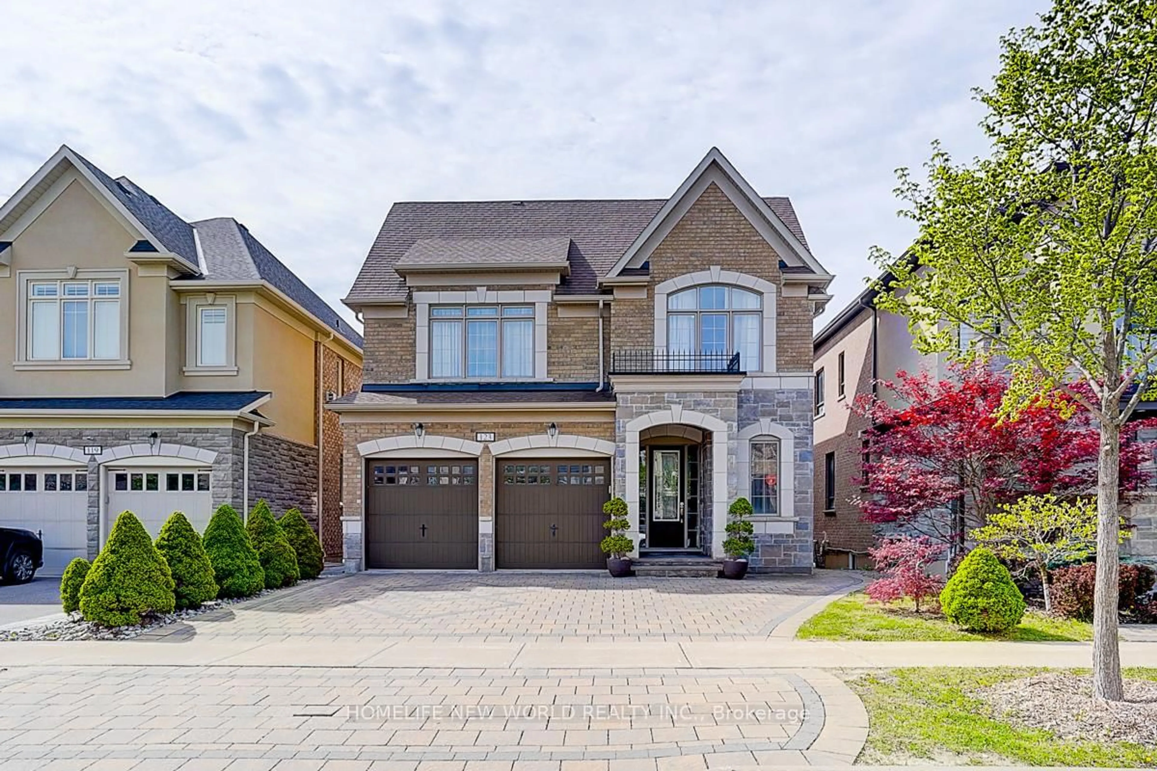 Home with brick exterior material, street for 123 Fitzmaurice Dr, Vaughan Ontario L6A 4X2