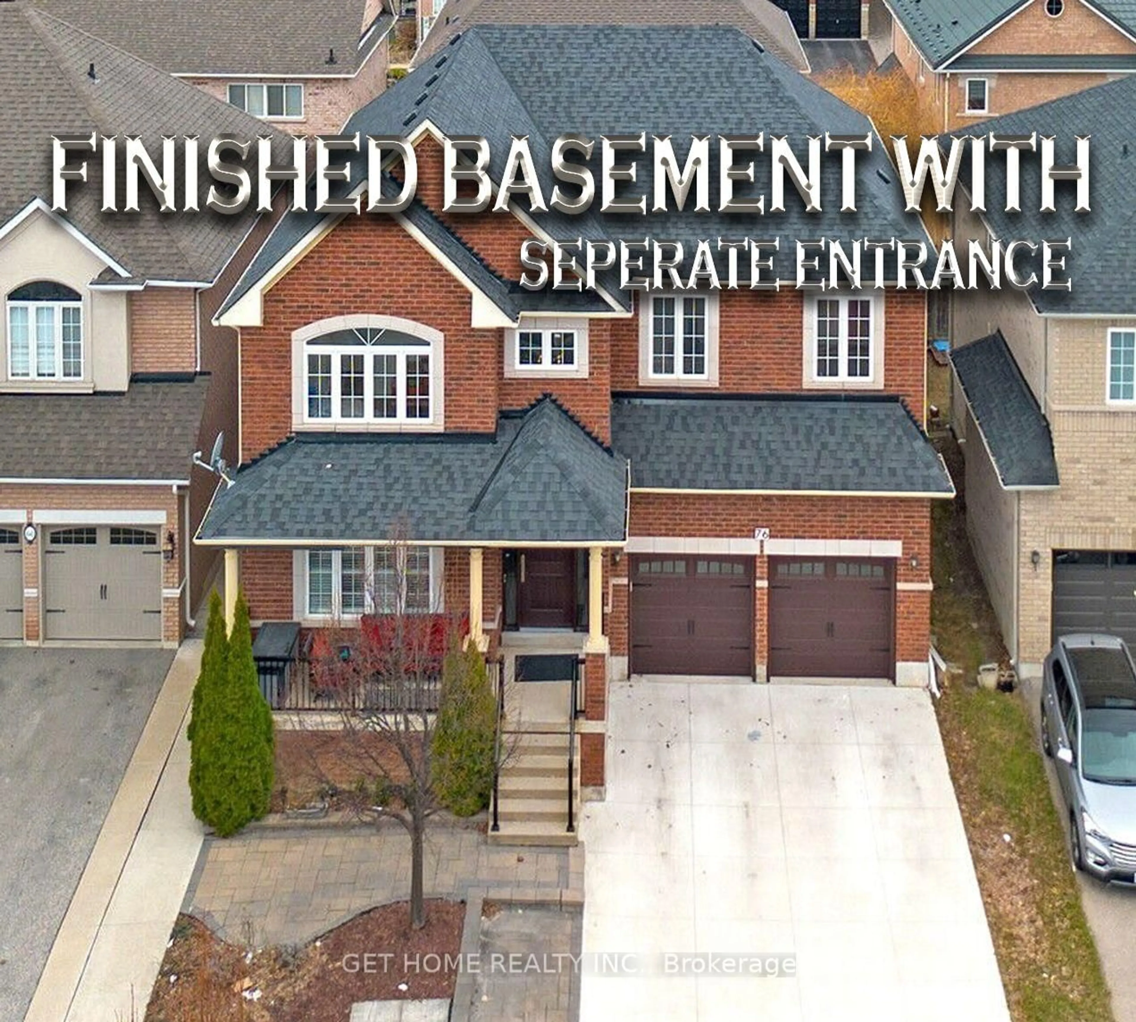 A pic from outside/outdoor area/front of a property/back of a property/a pic from drone, street for 76 Cetona Ave, Vaughan Ontario L4H 3A2