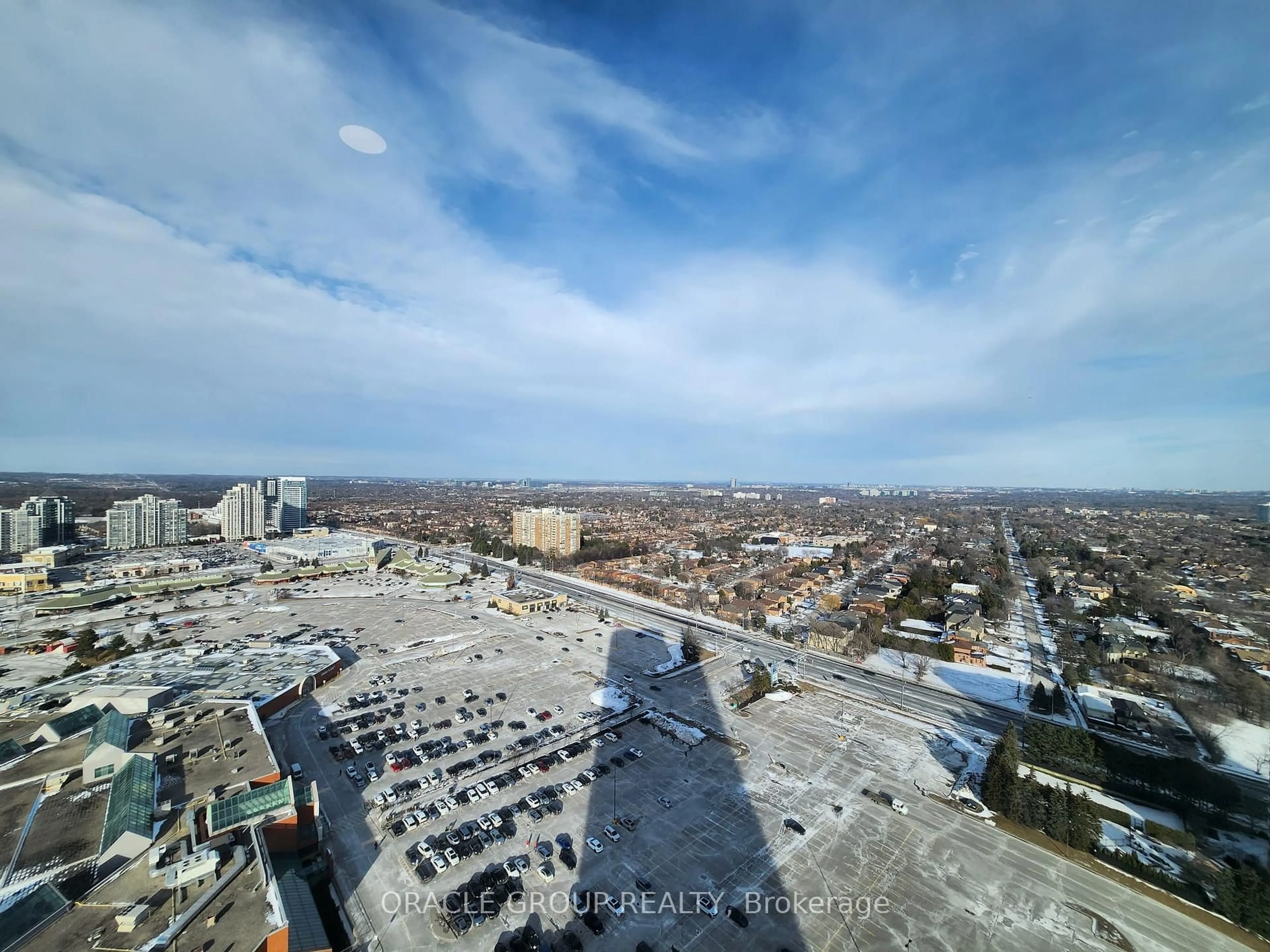 A pic from outside/outdoor area/front of a property/back of a property/a pic from drone, city buildings view from balcony for 50 Upper Mall Way #B-2909, Vaughan Ontario L4J 0L8