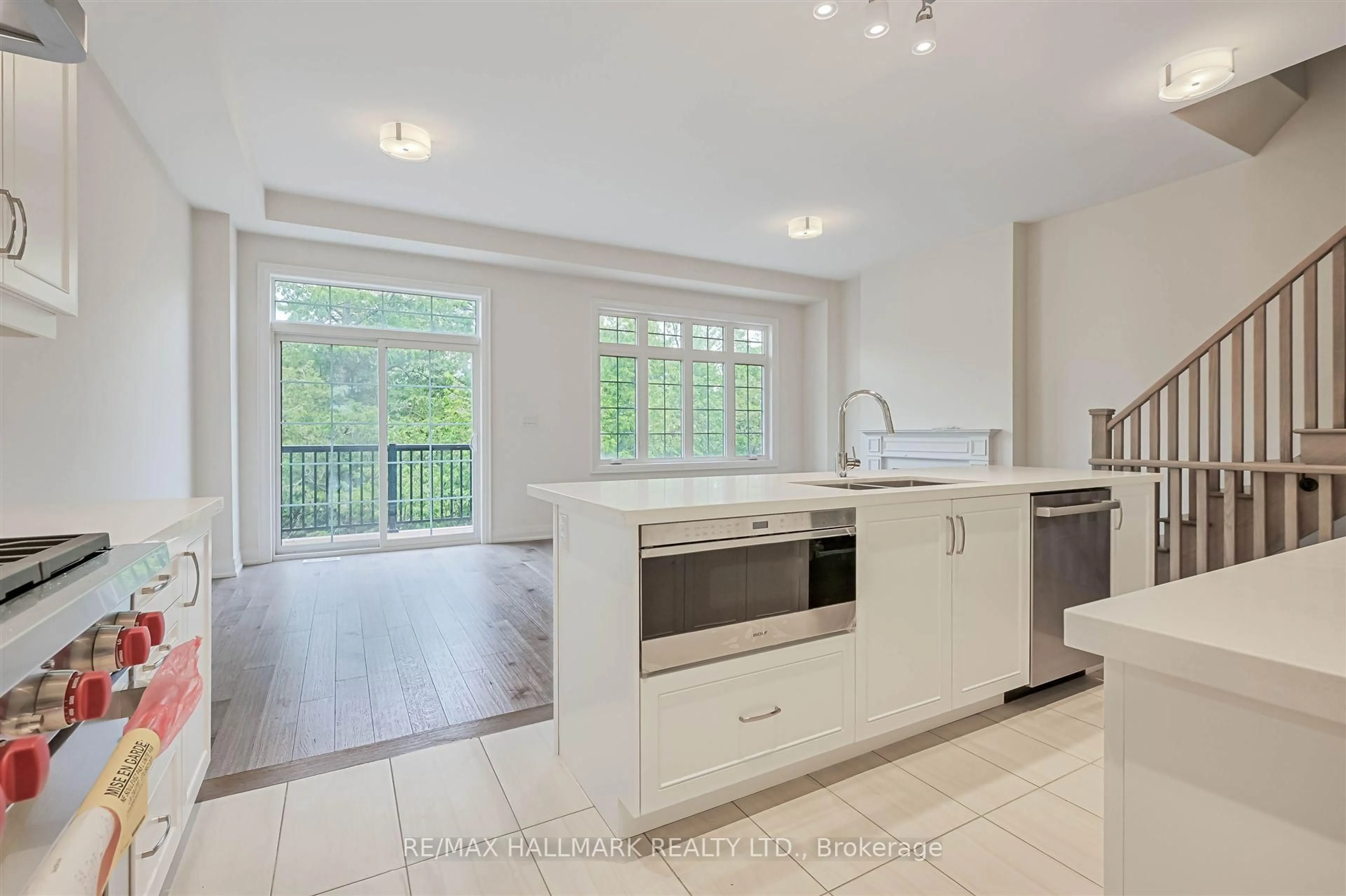 Contemporary kitchen, ceramic/tile floor for 5 West Village Lane, Markham Ontario L6C 3L5