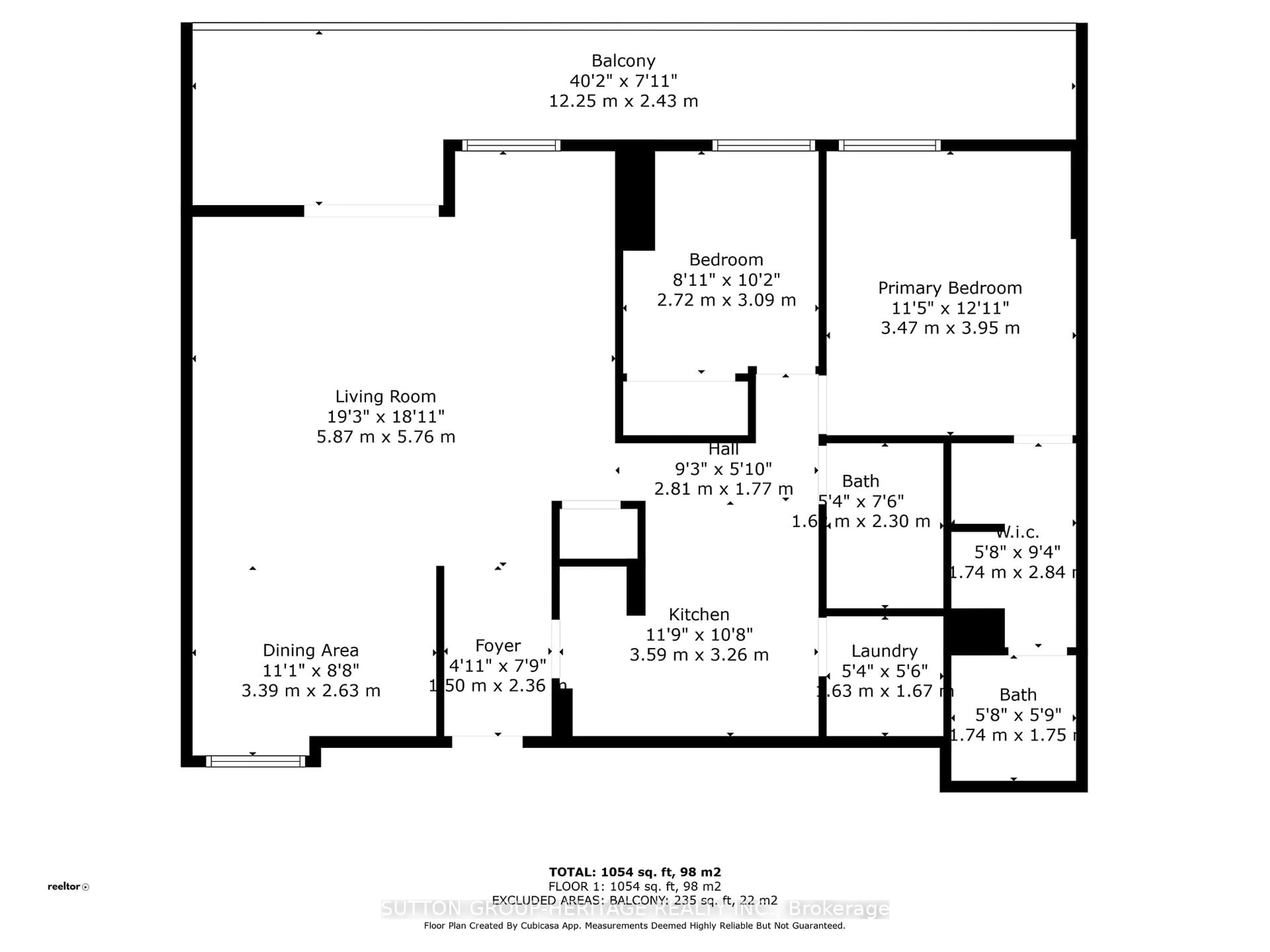 Floor plan for 1 Royal Orchard Blvd #706, Markham Ontario L3T 3C2
