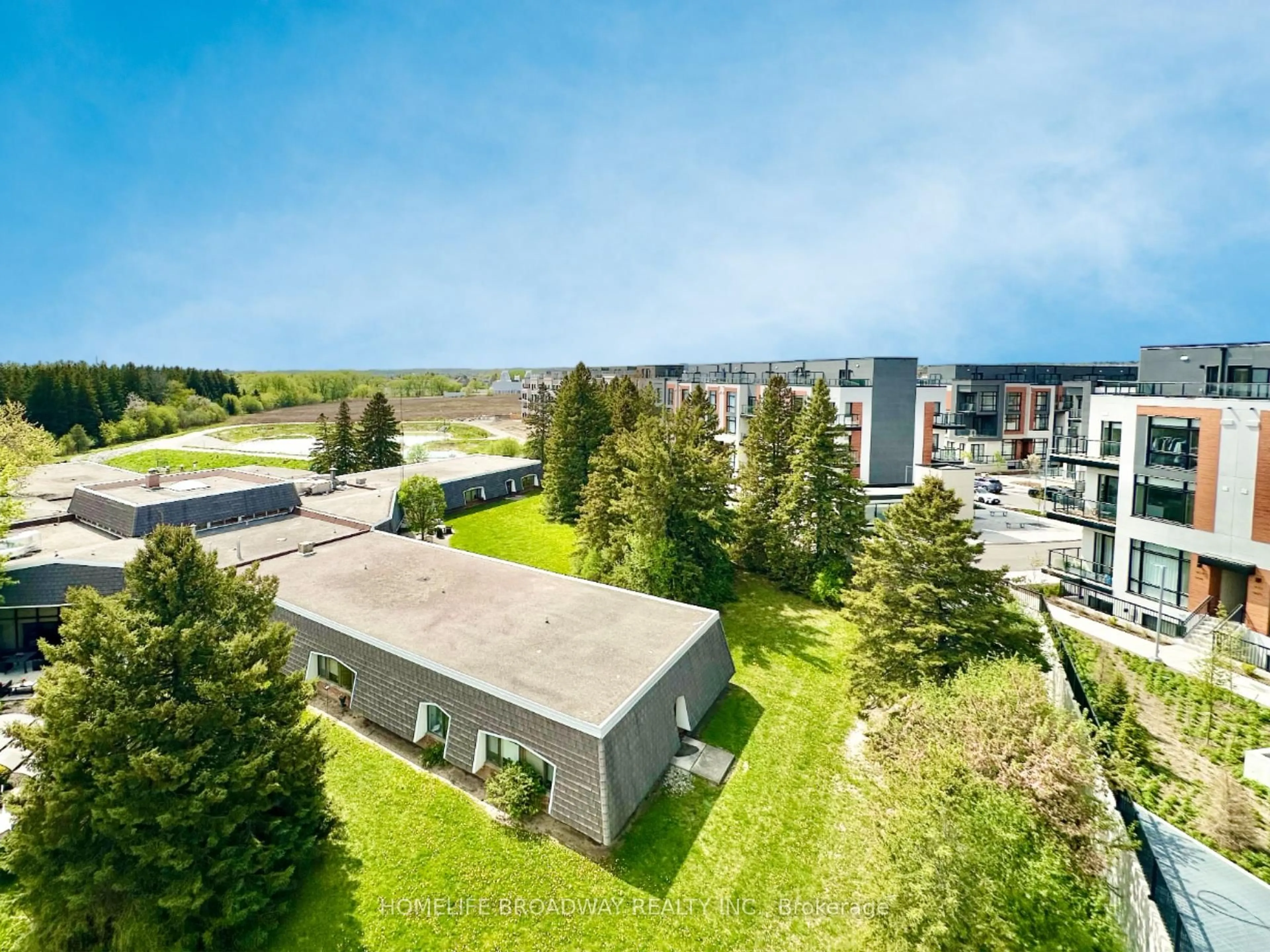 A pic from outside/outdoor area/front of a property/back of a property/a pic from drone, city buildings view from balcony for 6 Steckley House Lane #314, Richmond Hill Ontario L4S 0N1