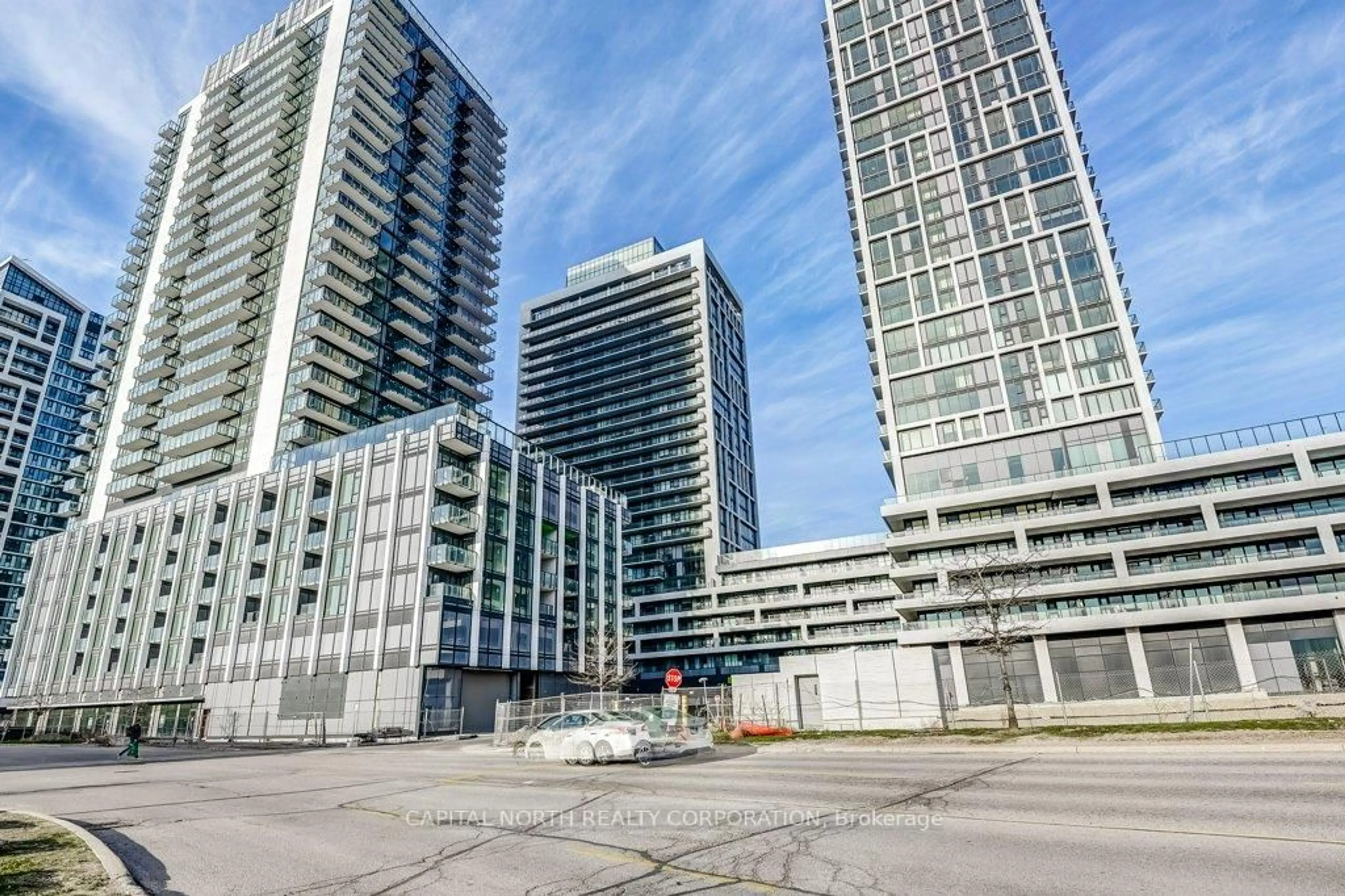 Patio, city buildings view from balcony for 8960 Jane St #217, Vaughan Ontario L4K 2M9