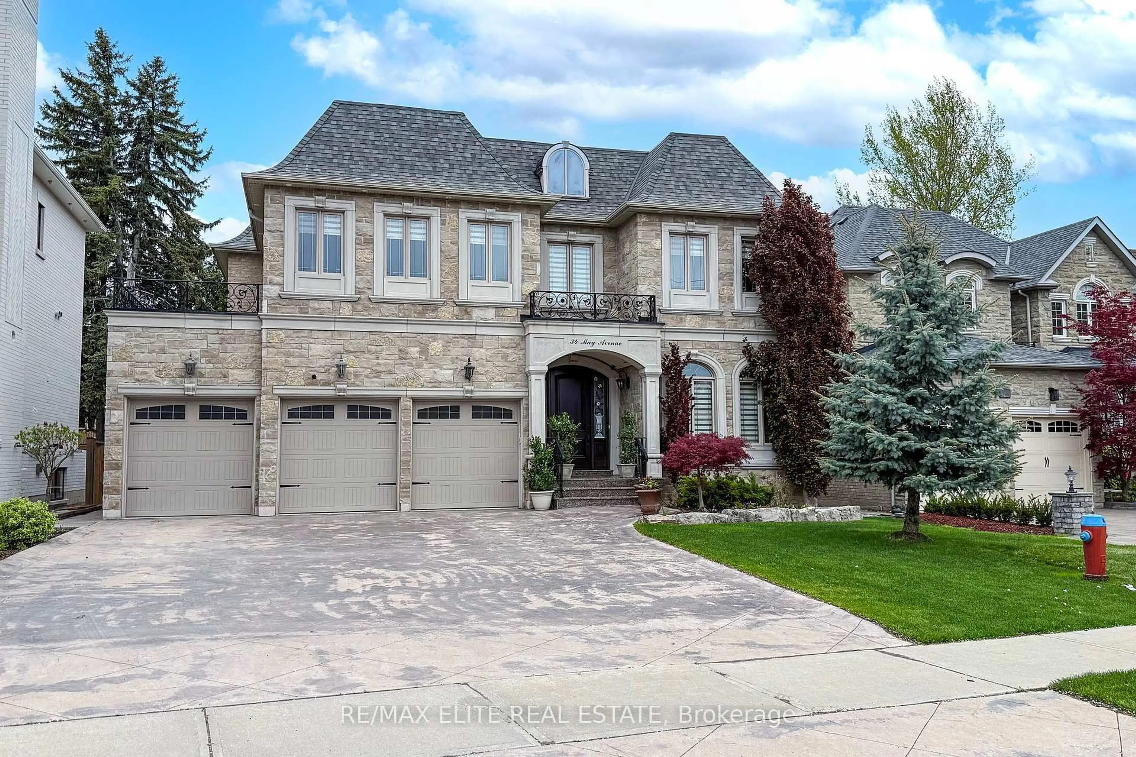 Home with brick exterior material, street for 34 May Ave, Richmond Hill Ontario L4C 3S6