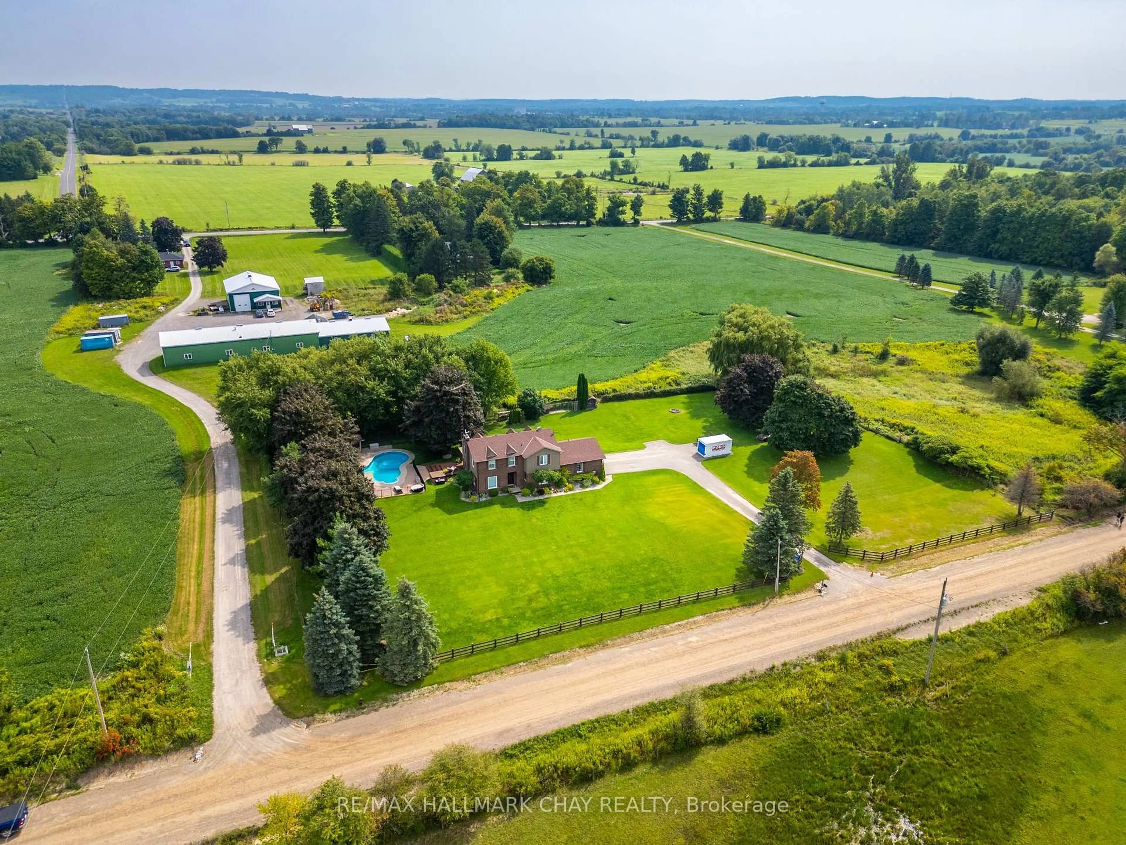 A pic from outside/outdoor area/front of a property/back of a property/a pic from drone, unknown for 2389 Concession Road 8 N/A, Adjala-Tosorontio Ontario L0G 1W0