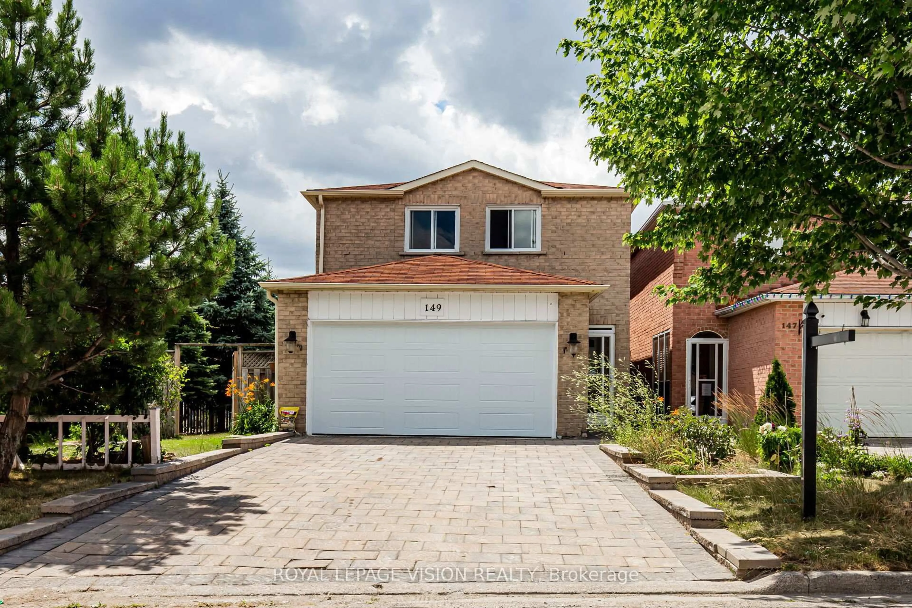 Home with brick exterior material, street for 149 Terrosa Rd, Markham Ontario L3S 2P7