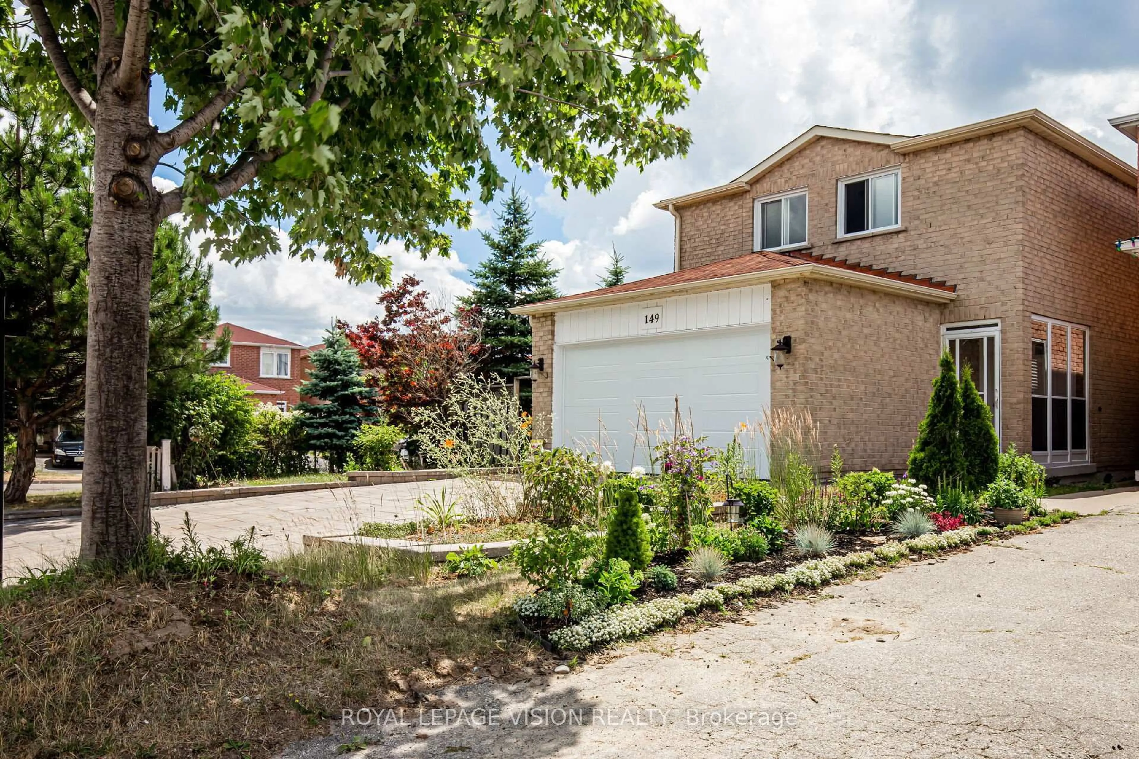 Home with brick exterior material, street for 149 Terrosa Rd, Markham Ontario L3S 2P7