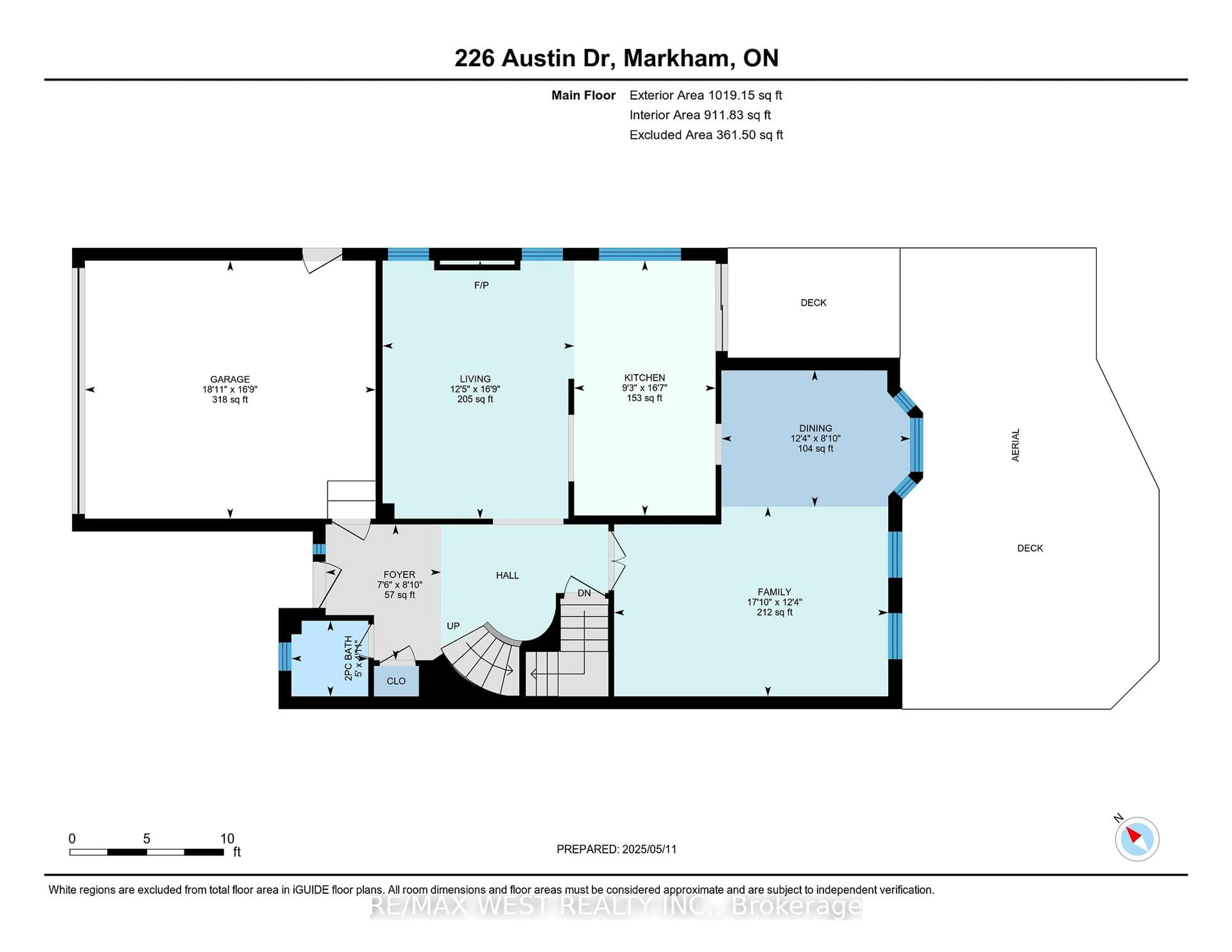 Floor plan for 226 Austin Dr, Markham Ontario L3R 6M6