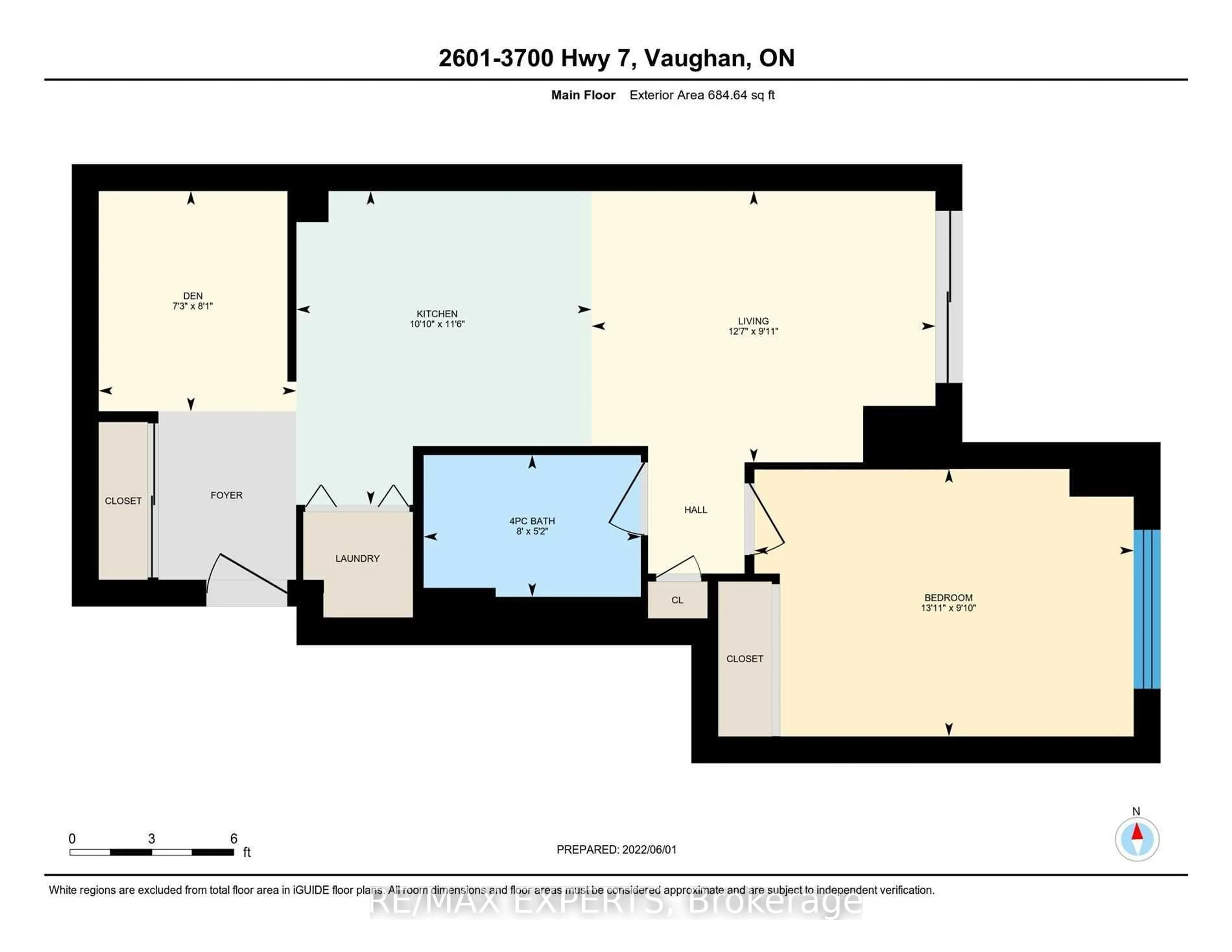 Floor plan for 3700 Highway 7 Rd #2601, Vaughan Ontario L4L 1A6