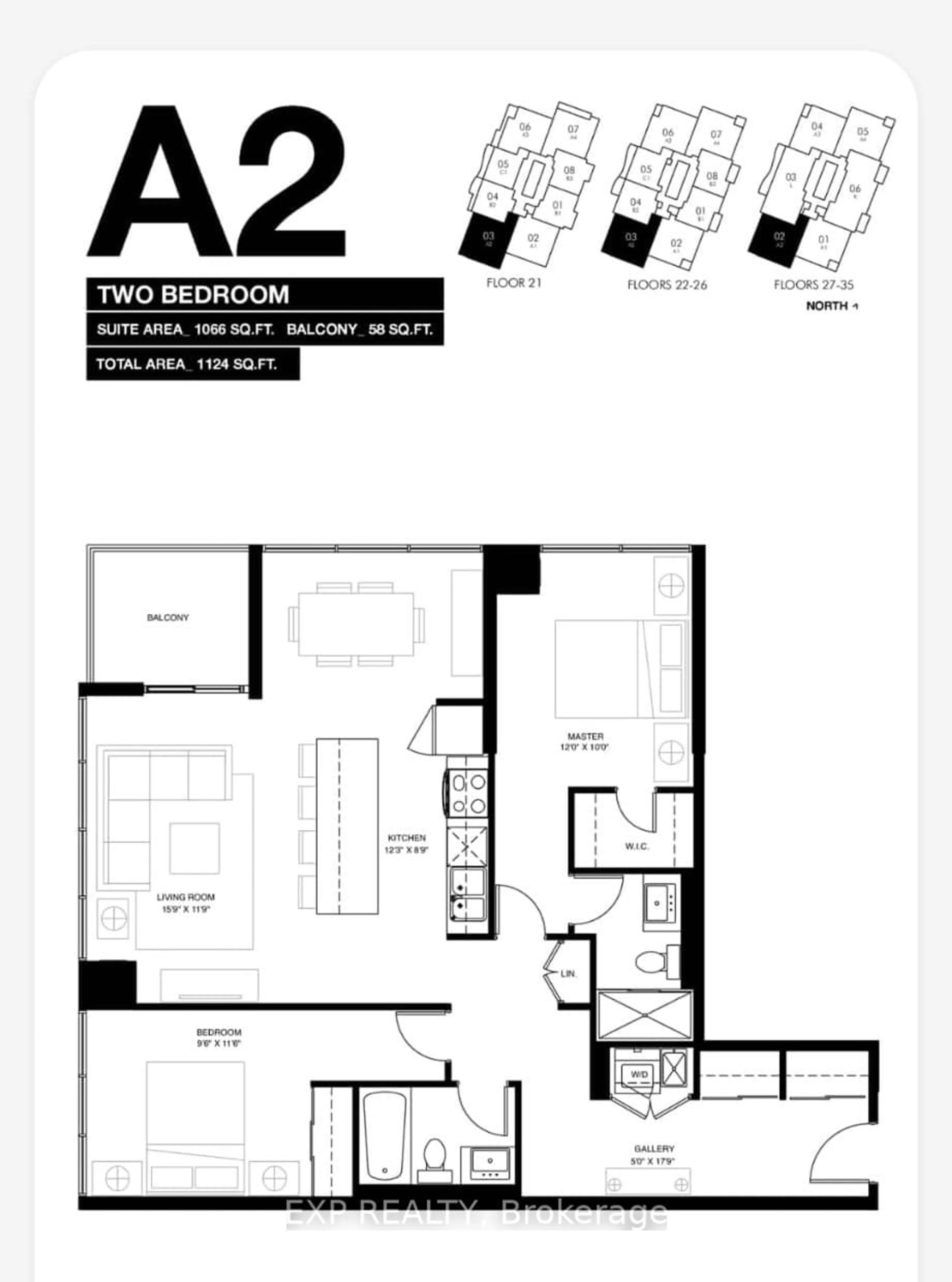 Floor plan for 2900 Highway 7 Rd #2803, Vaughan Ontario L4K 0G3