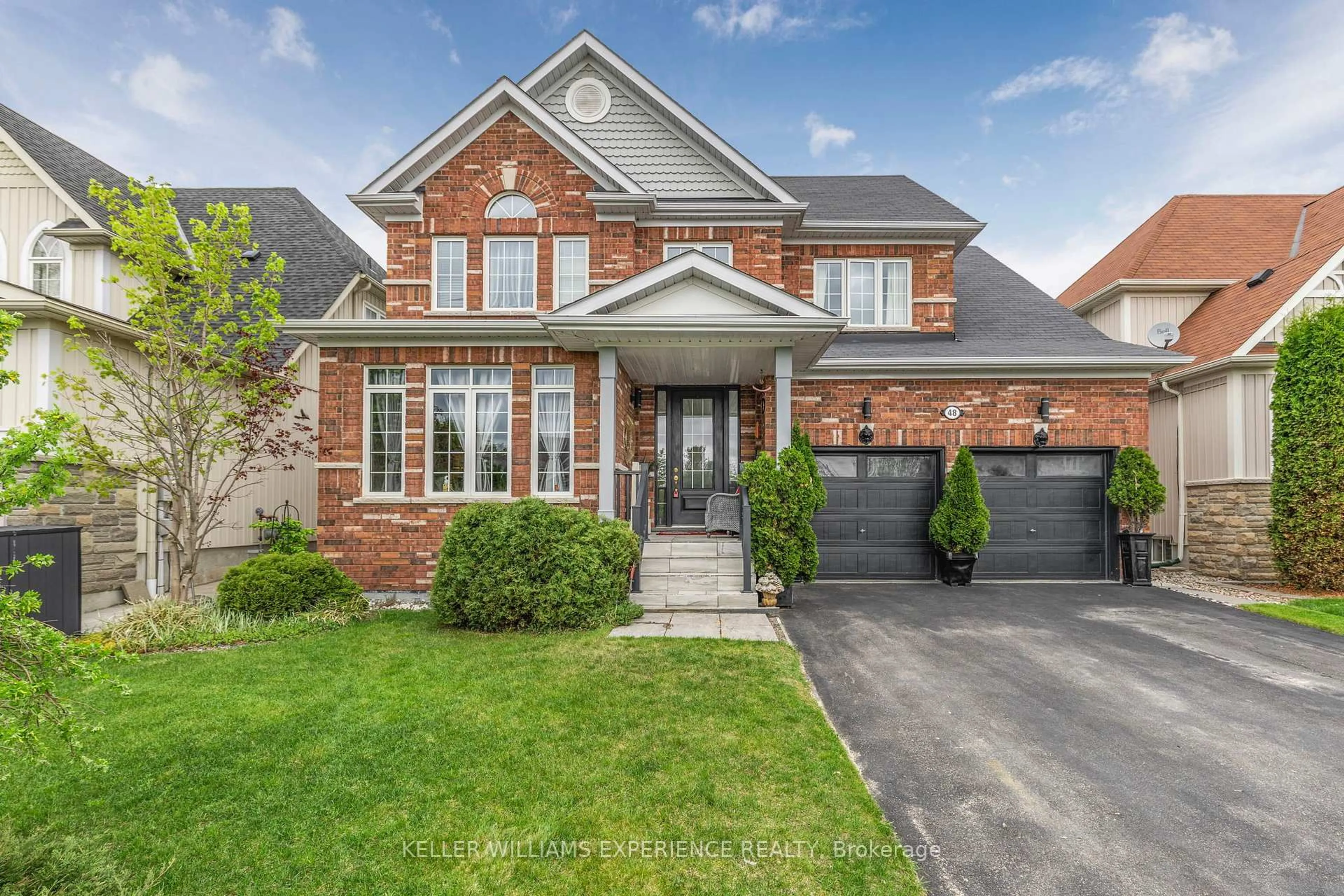 Home with brick exterior material, street for 48 COLLIER Cres, Essa Ontario L3W 0M6