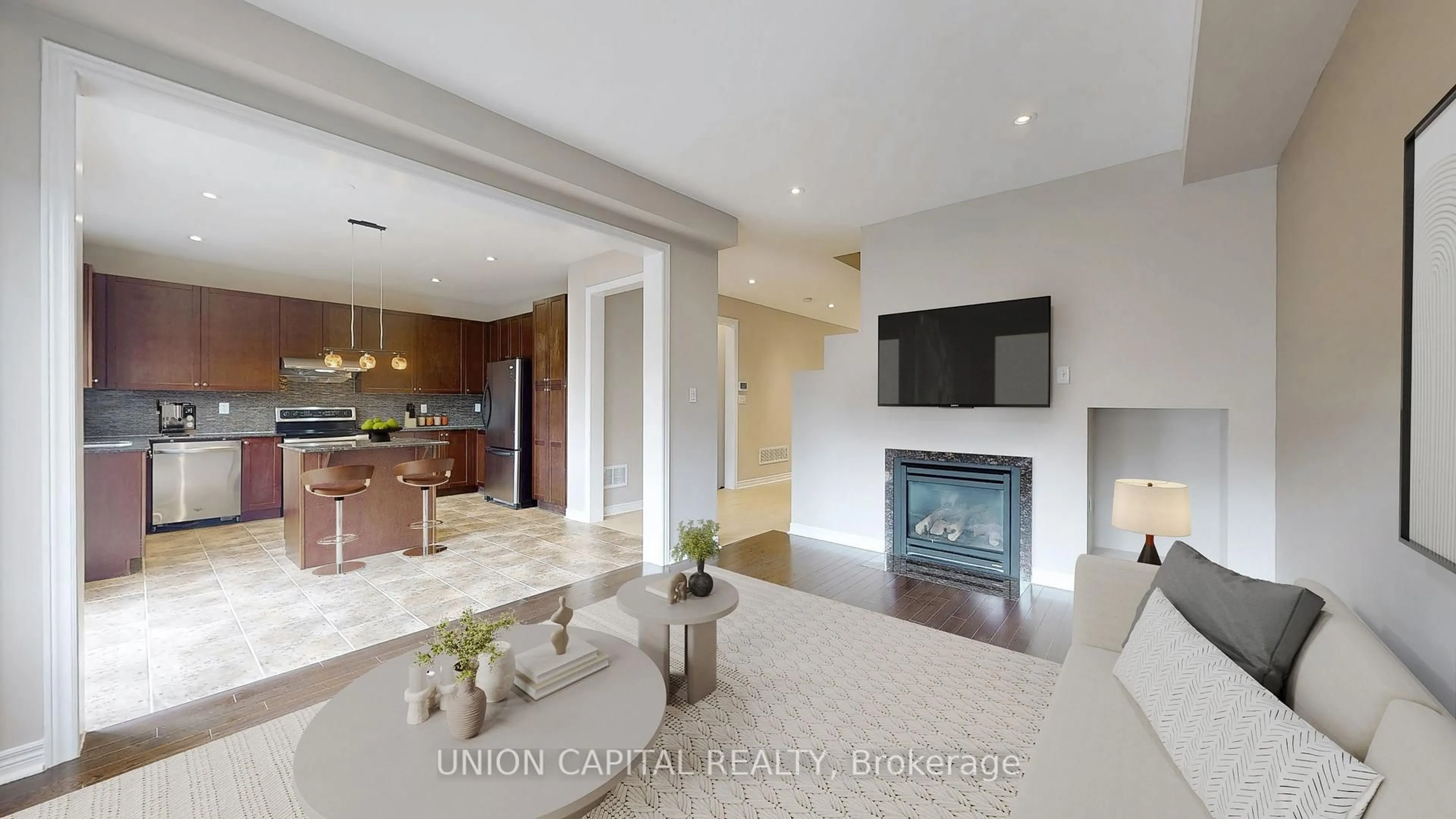Open concept kitchen, ceramic/tile floor for 28 Silkgrove Terr, Markham Ontario L6E 1P7