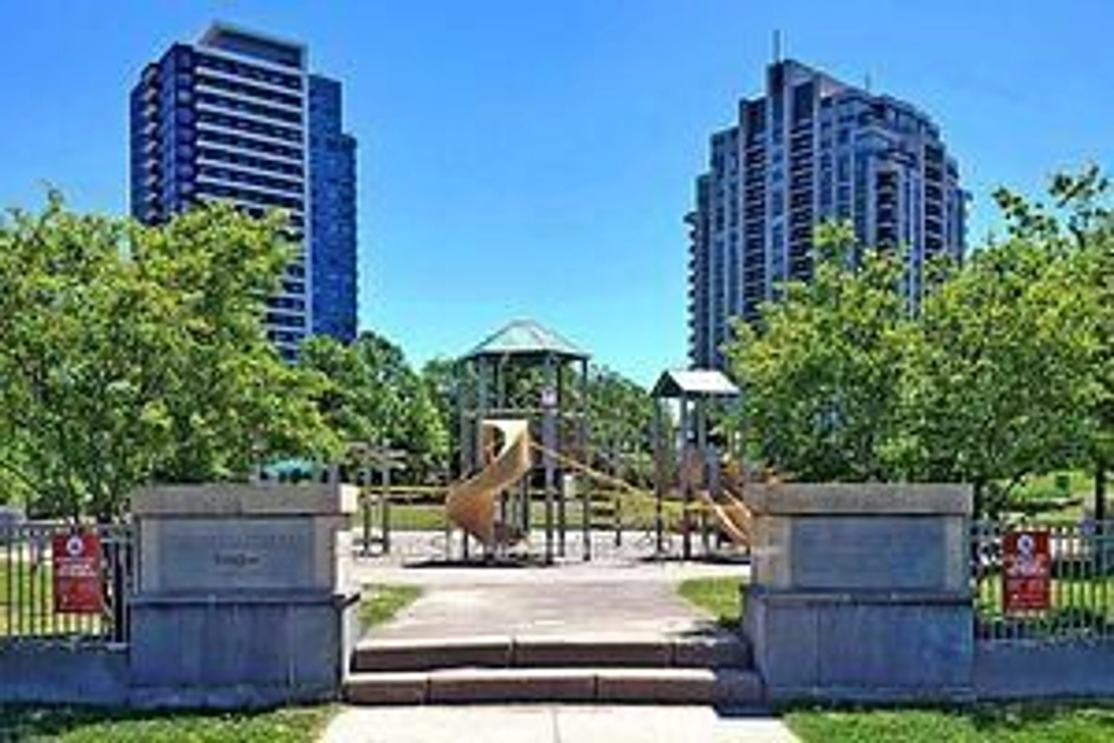 Patio, city buildings view from balcony for 30 North Park Rd #812, Vaughan Ontario L4J 0G6