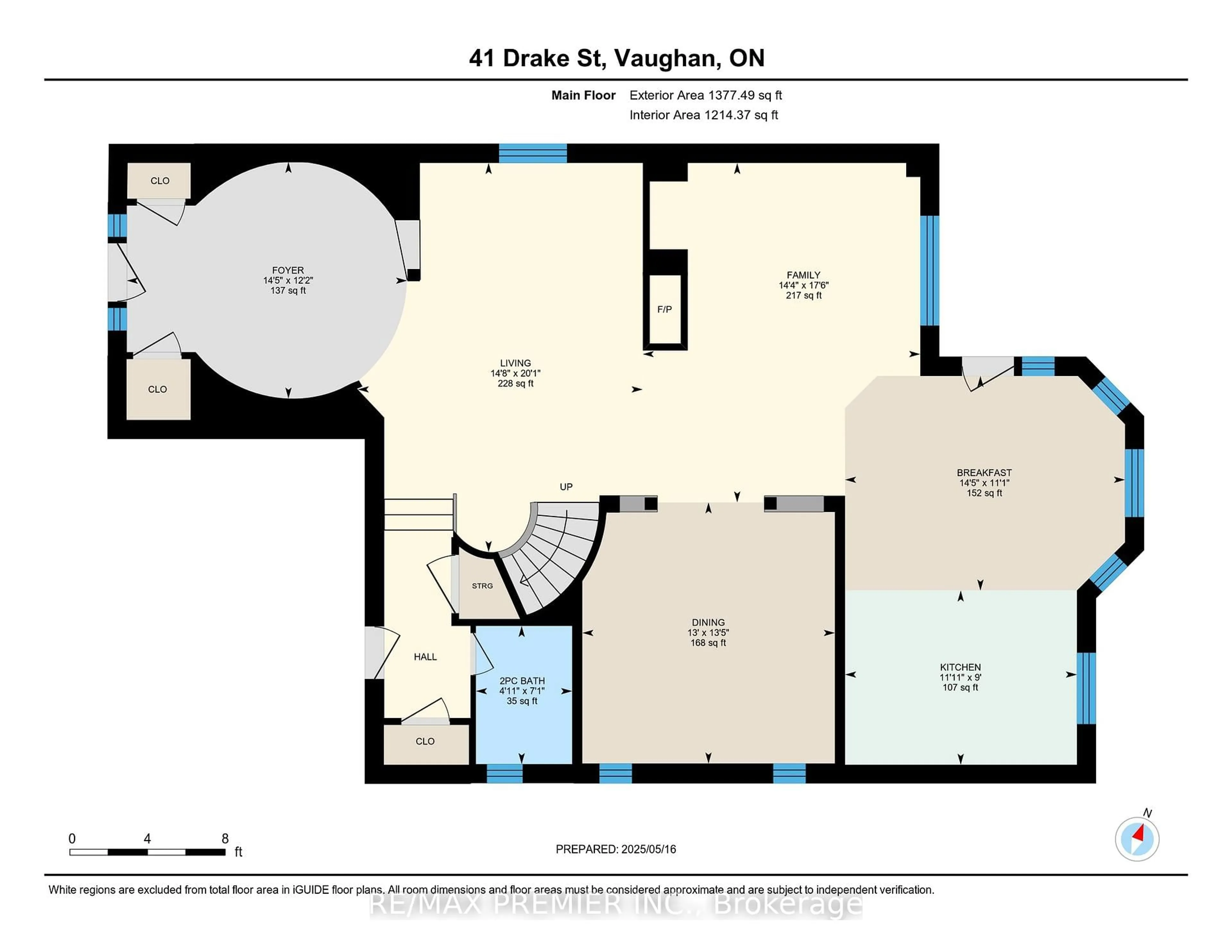 Floor plan for 41 Drake St, Vaughan Ontario L4H 3P2