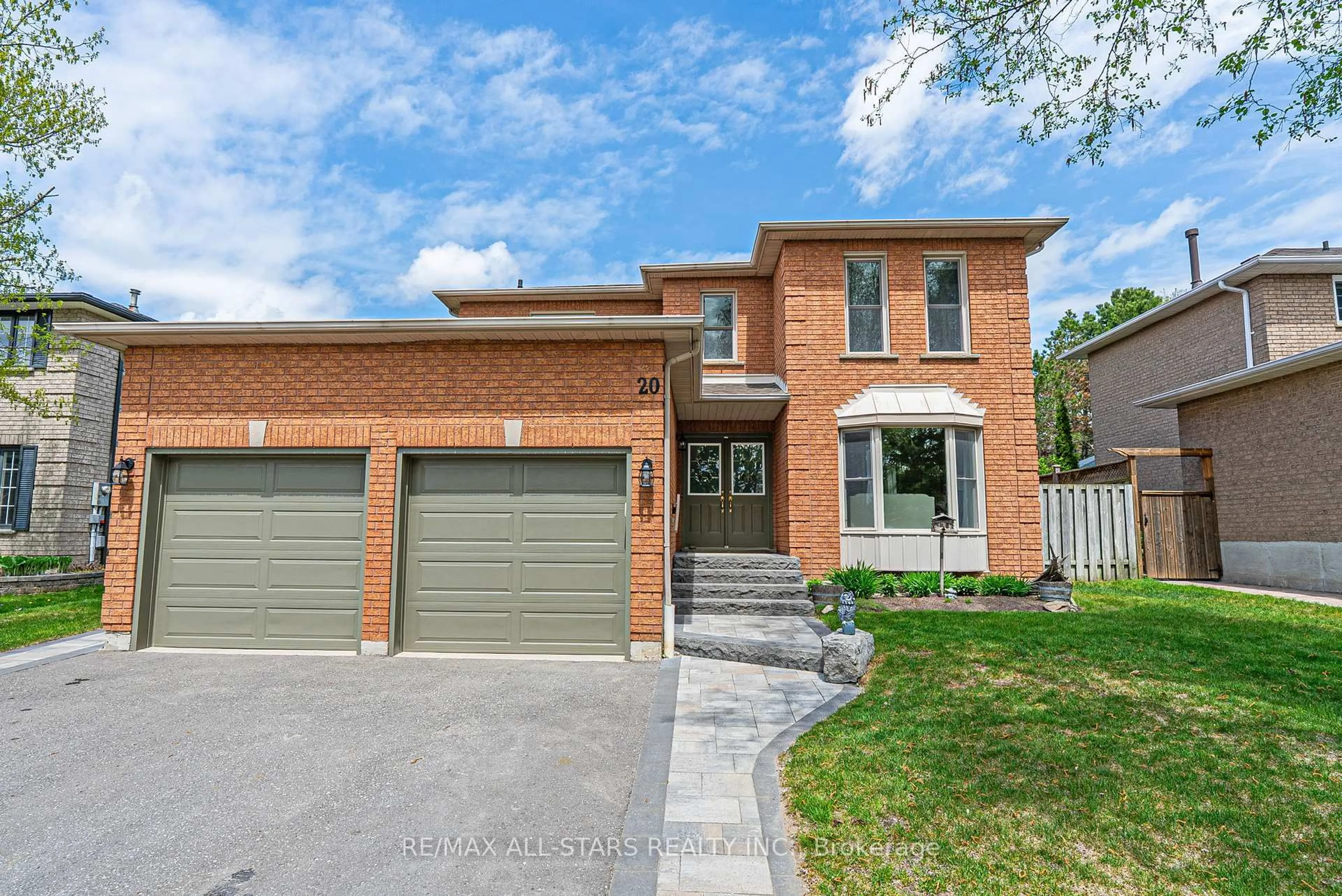 Home with brick exterior material, street for 20 Enzo Cres, Uxbridge Ontario L9P 1M2