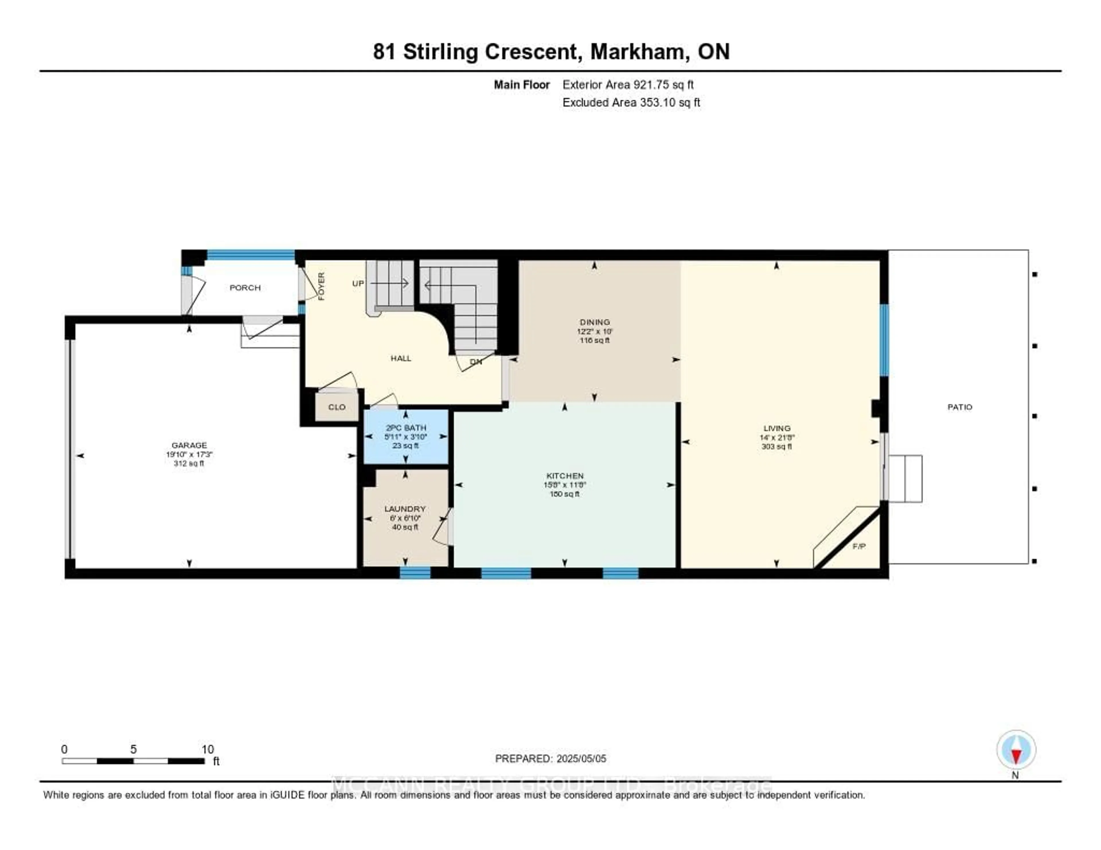 Floor plan for 81 Stirling Cres, Markham Ontario L3R 7J8