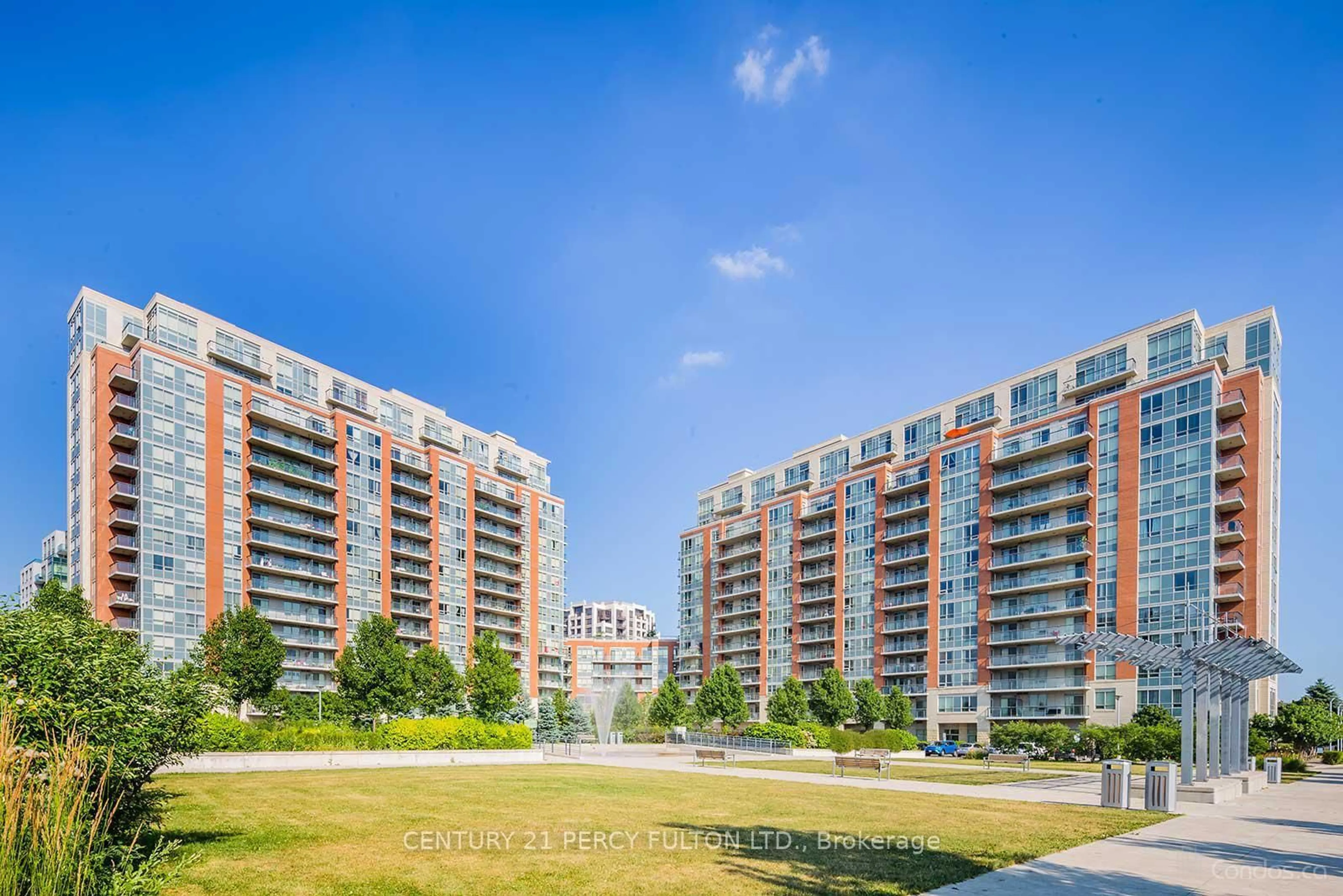 A pic from outside/outdoor area/front of a property/back of a property/a pic from drone, city buildings view from balcony for 60 South Town Centre Blvd #1209, Markham Ontario L6G 0C5