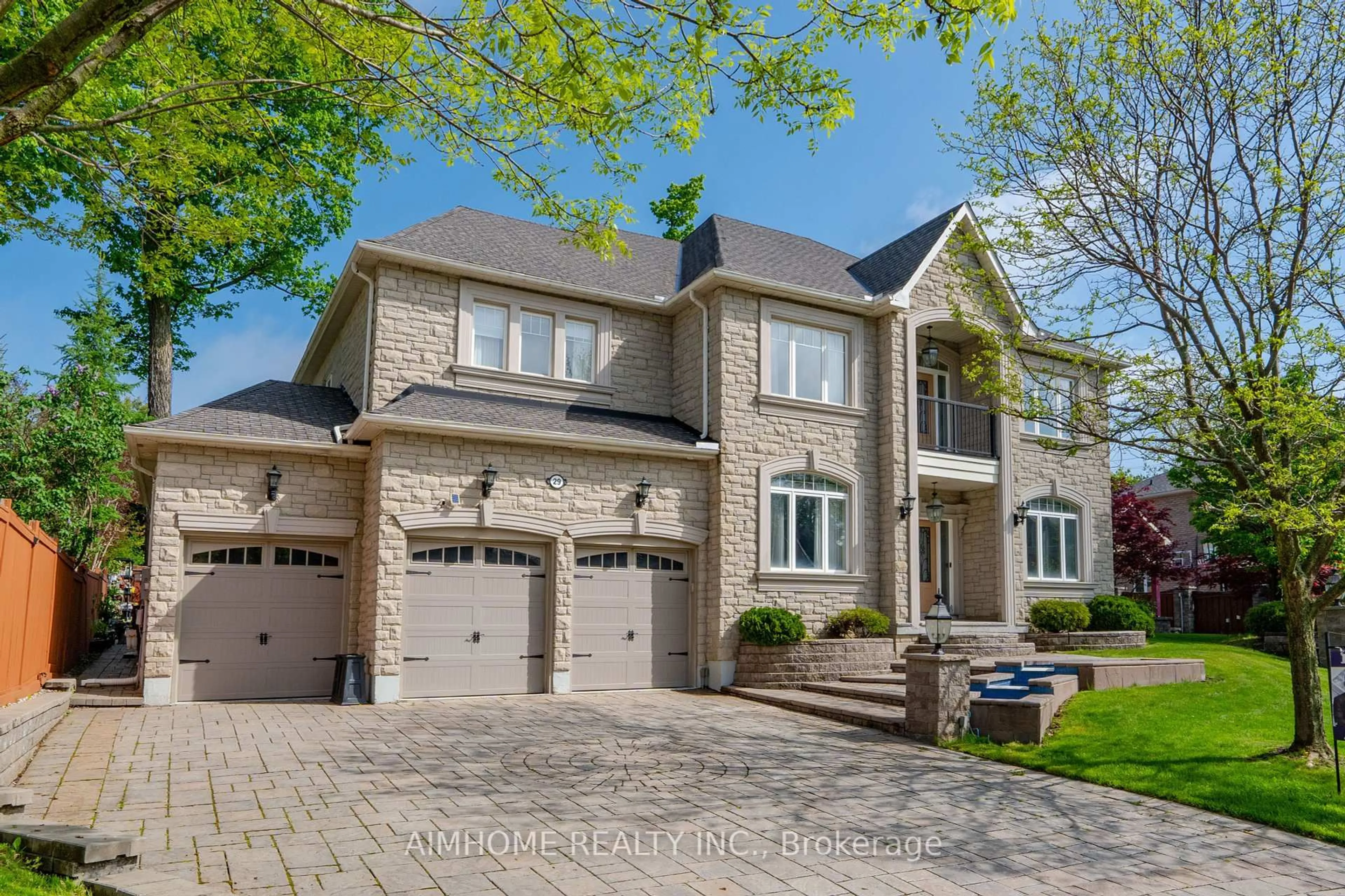 Home with brick exterior material, street for 29 Warden Woods Crt, Markham Ontario L3R 5W5