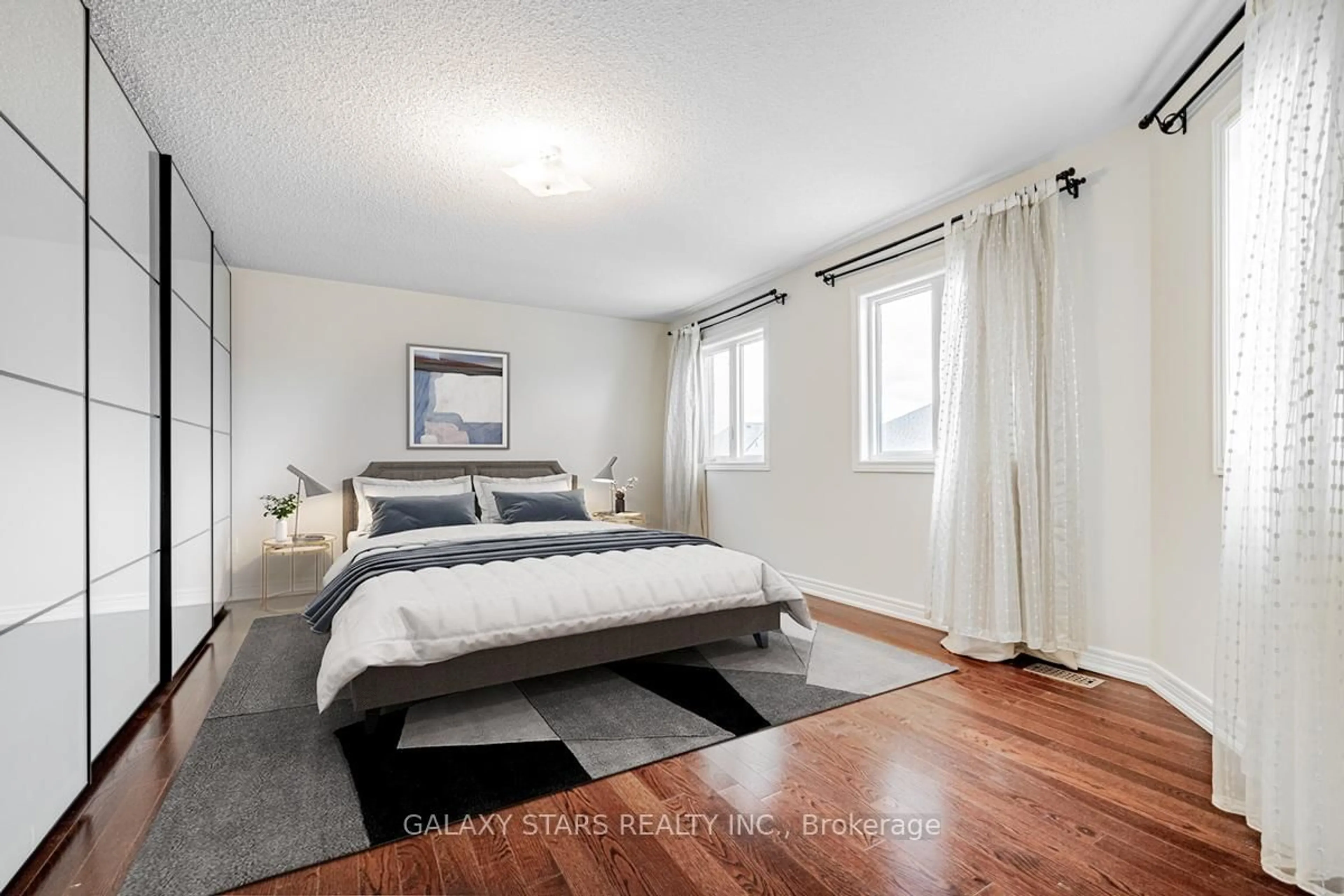 Bedroom with bed, wood/laminate floor for 63 Trudeau Dr, Vaughan Ontario L4H 0B7