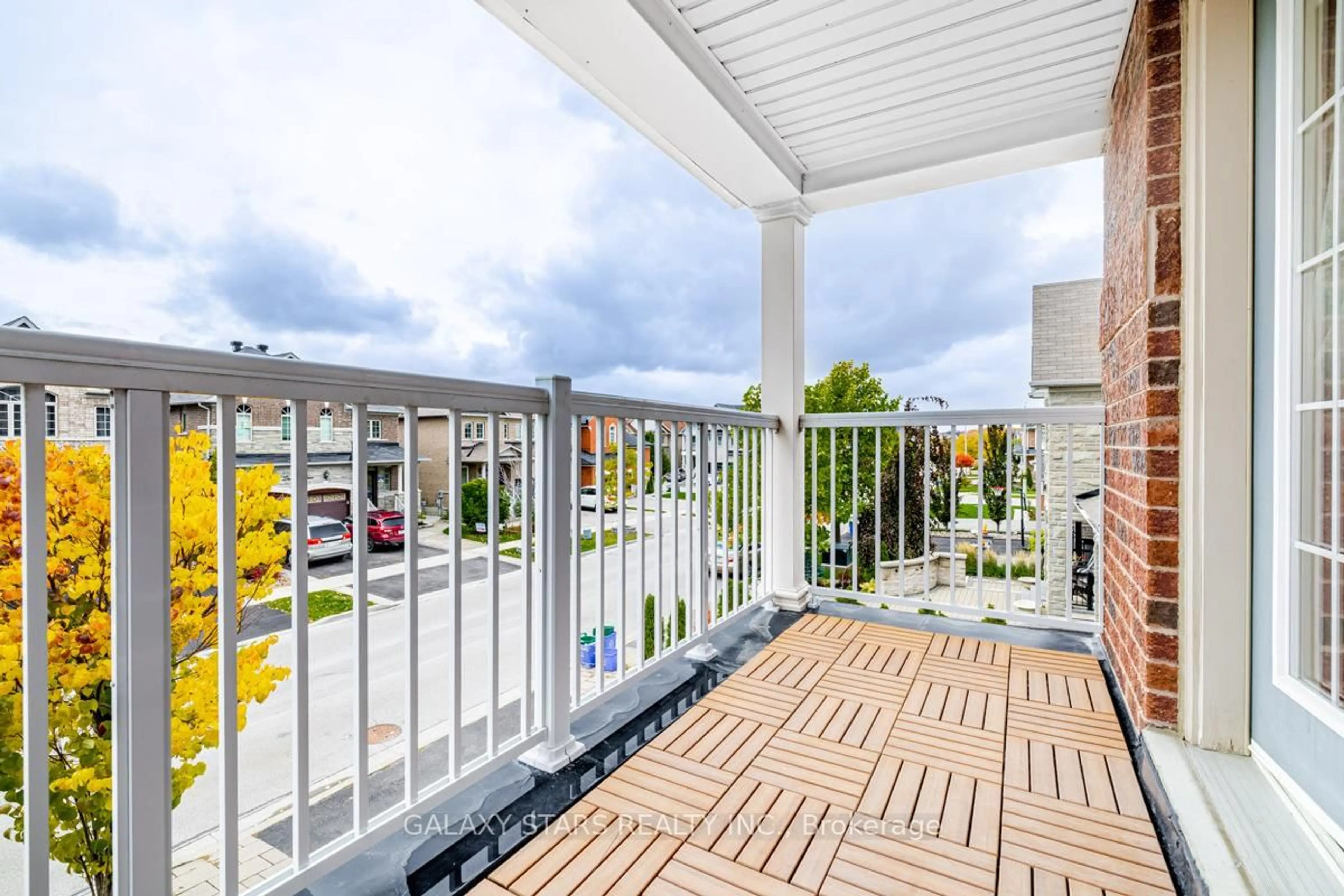 Balcony in the apartment, city buildings view from balcony for 63 Trudeau Dr, Vaughan Ontario L4H 0B7