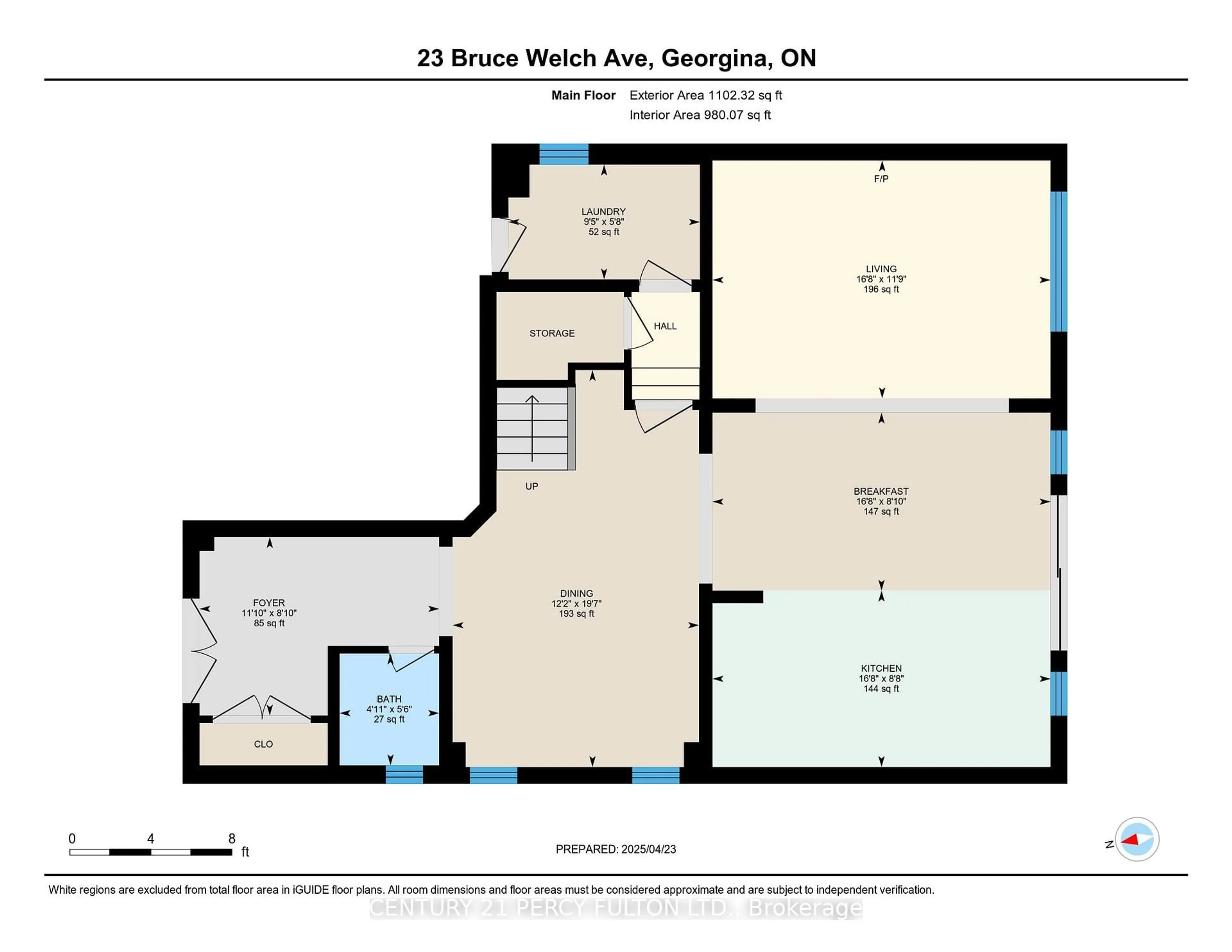 Floor plan for 23 Bruce Welch Ave, Georgina Ontario L4P 0J1