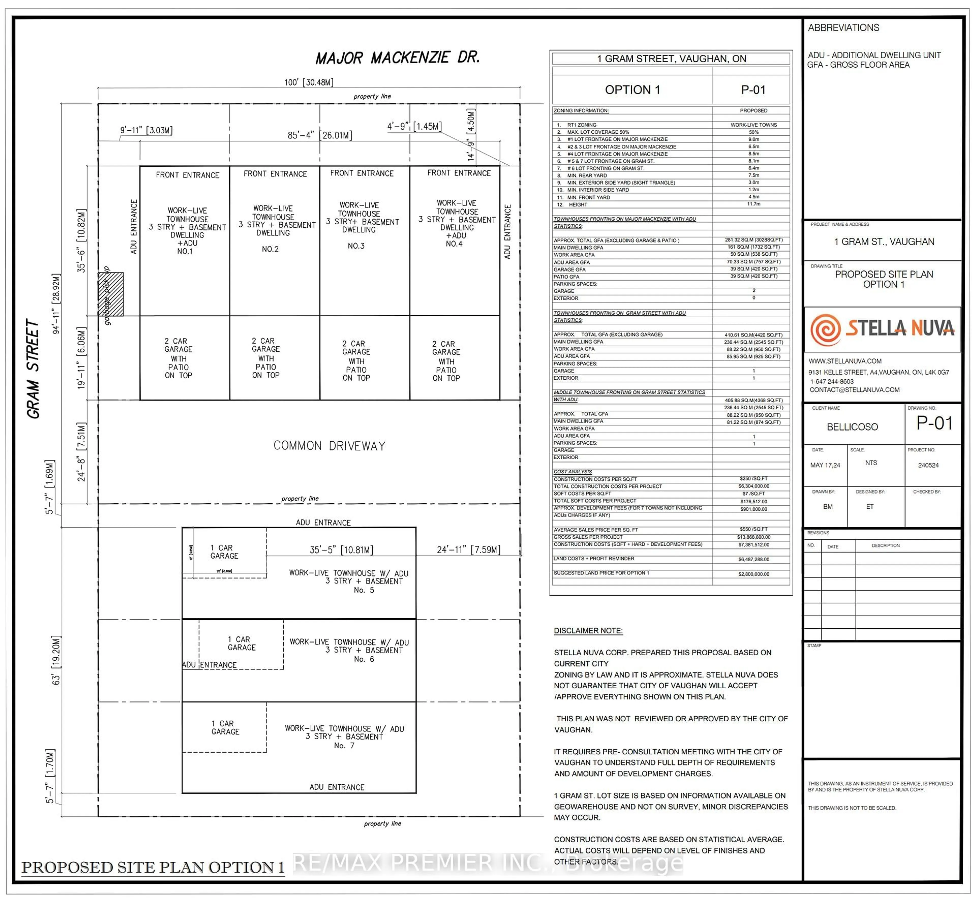 Floor plan for 1 Gram St, Vaughan Ontario L6A 3Z2