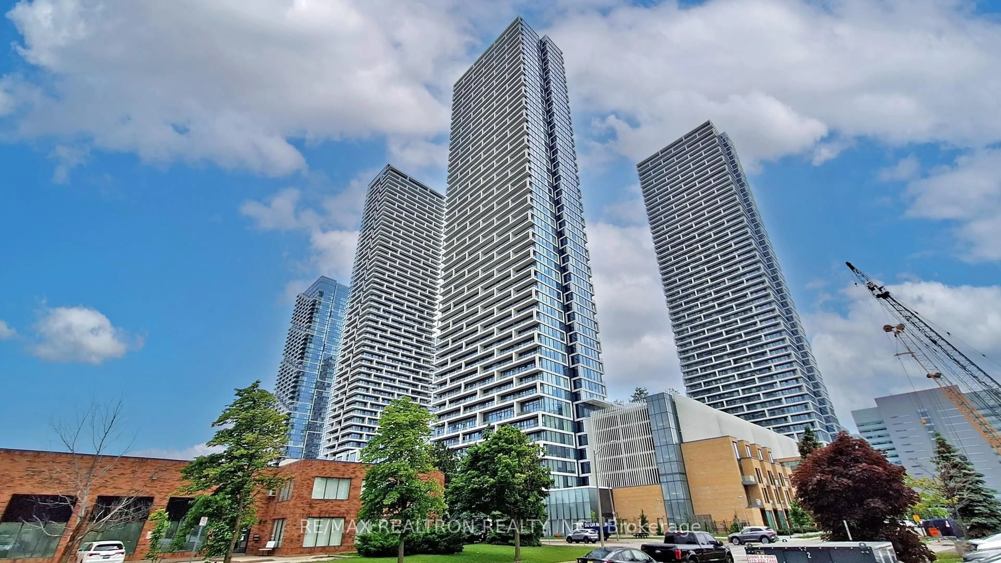 A pic from outside/outdoor area/front of a property/back of a property/a pic from drone, city buildings view from balcony for 898 Portage Pkwy #503, Vaughan Ontario L4K 0J6