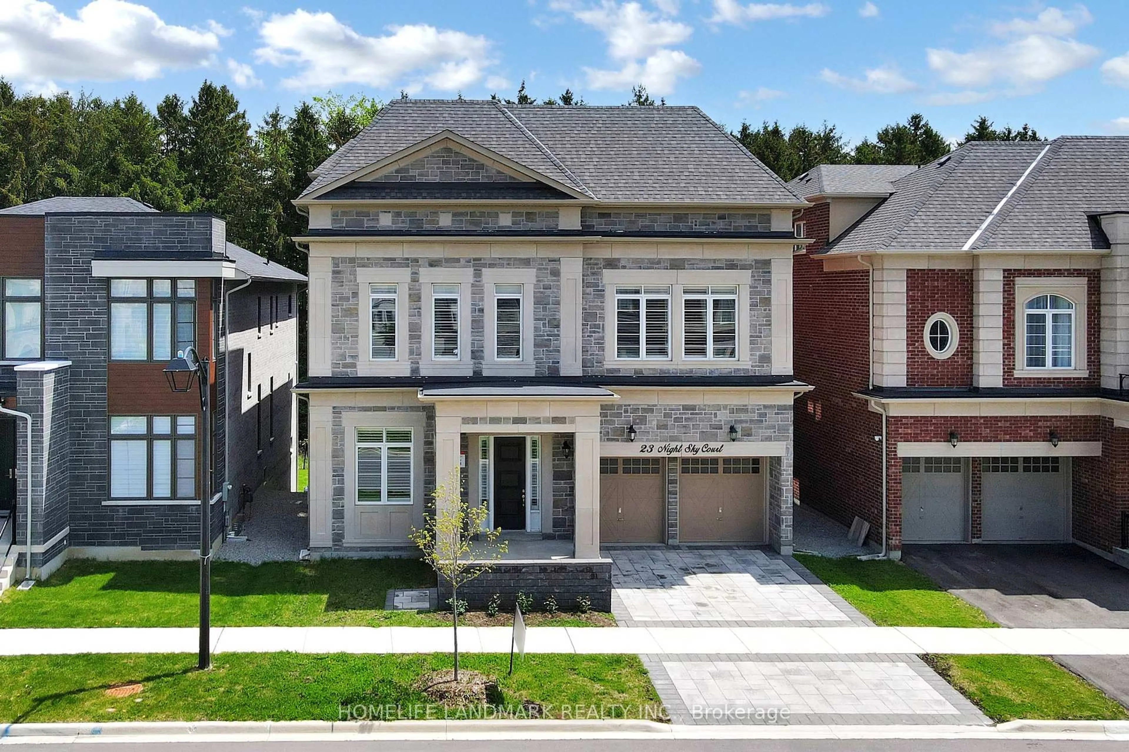 Home with brick exterior material, street for 23 Night Sky Crt, Richmond Hill Ontario L4C 2R4