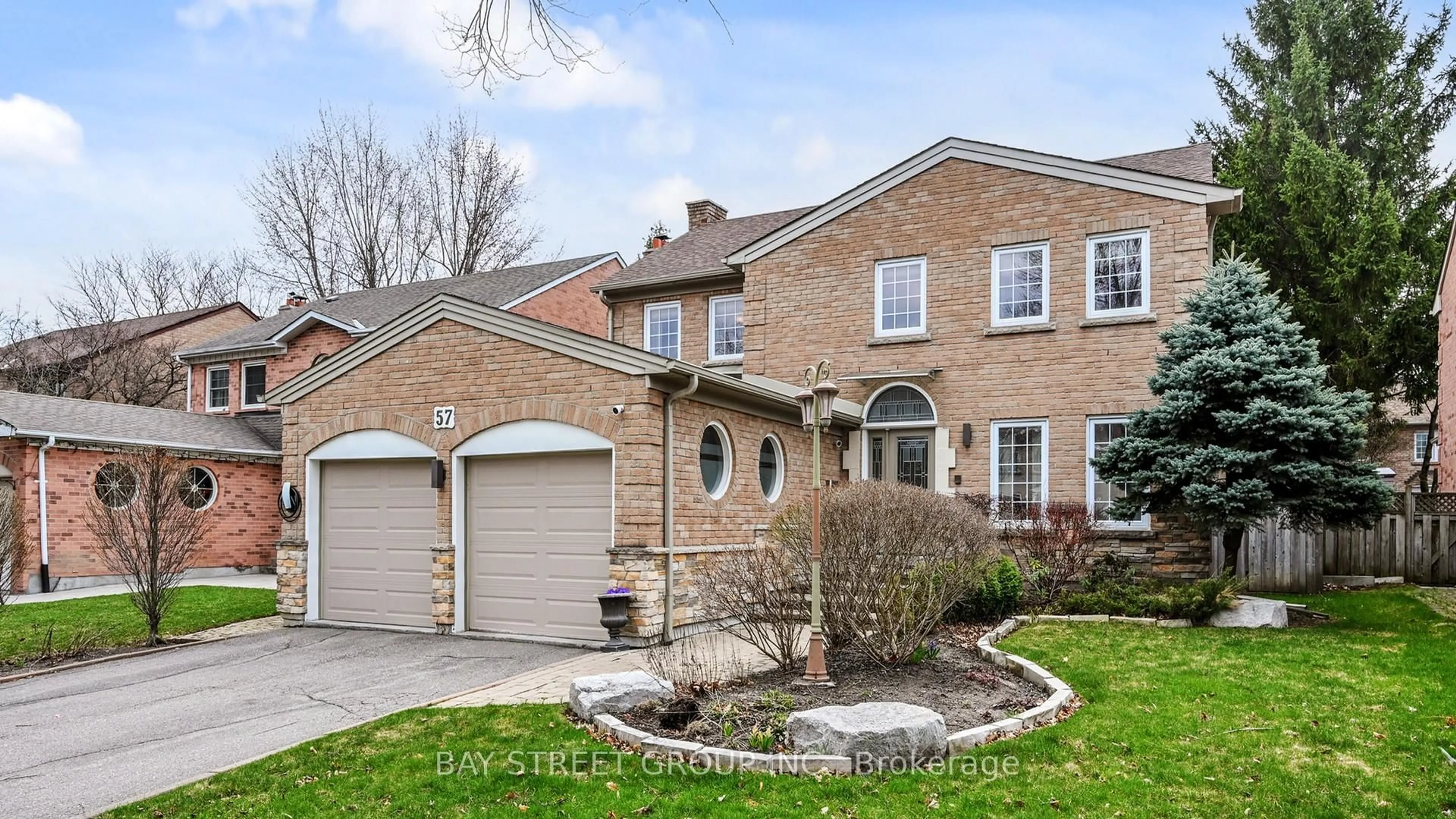 Home with brick exterior material, street for 57 Longwater Chse, Markham Ontario L3R 4A7