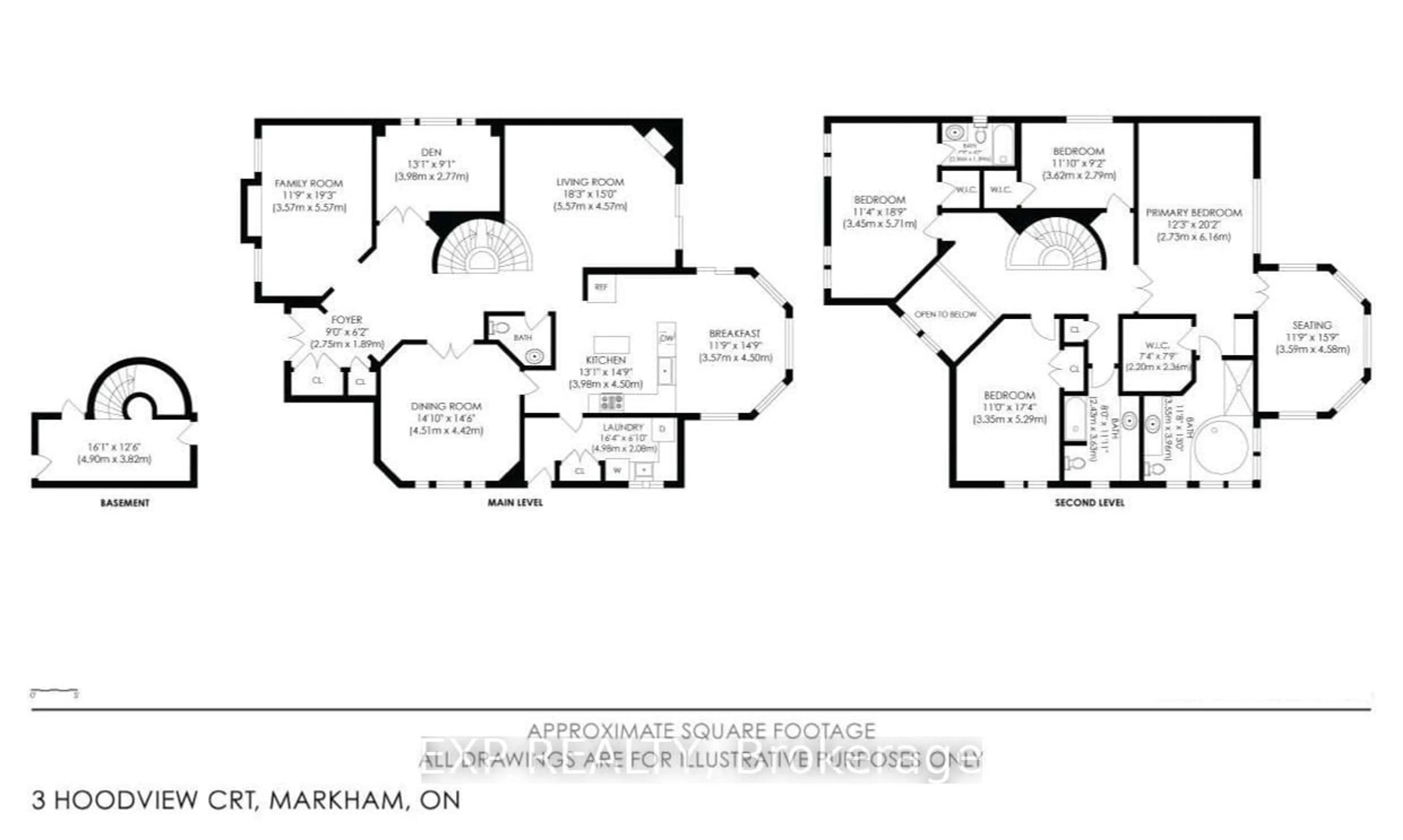 Floor plan for 3 Hoodview Crt, Markham Ontario L3R 0A6