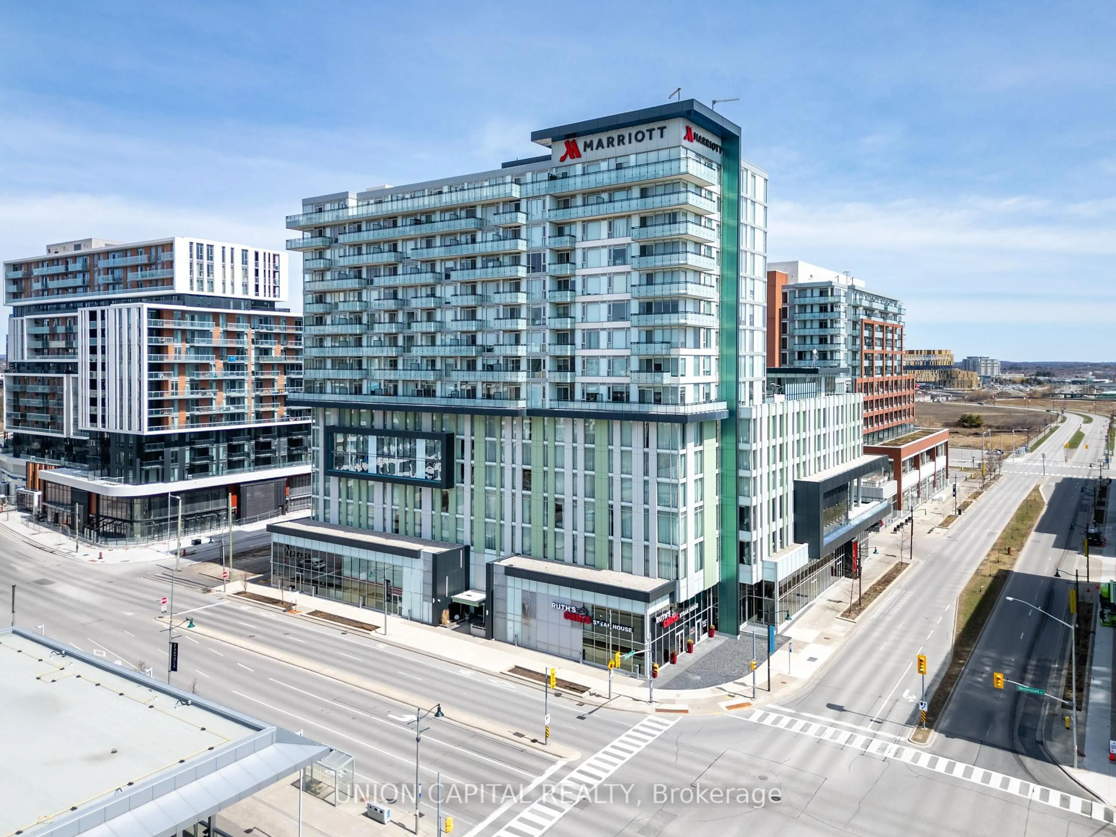 A pic from outside/outdoor area/front of a property/back of a property/a pic from drone, city buildings view from balcony for 8081 Birchmount Rd #1107, Markham Ontario L6G 1B3