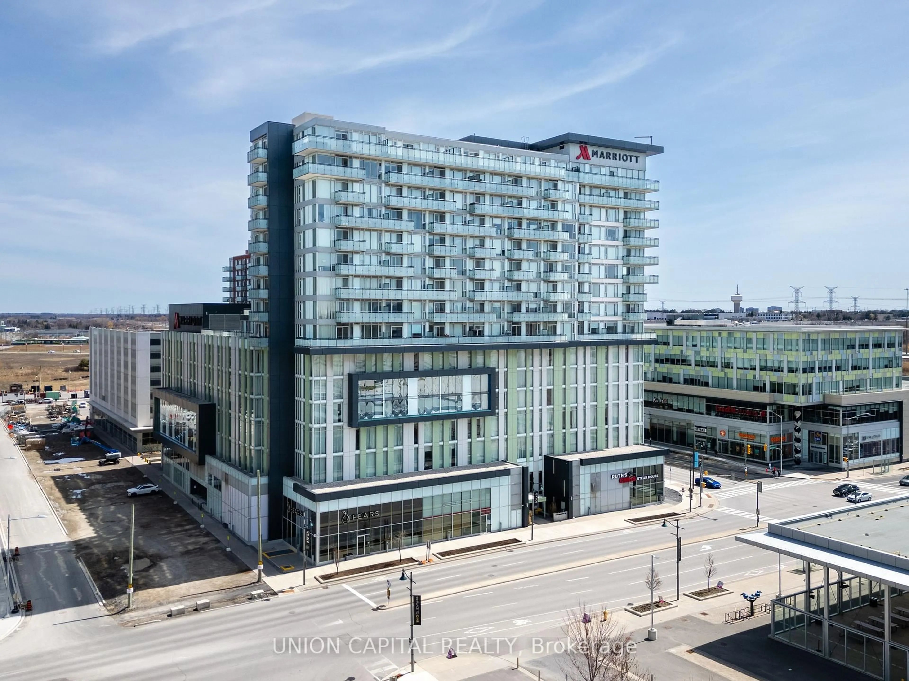 A pic from outside/outdoor area/front of a property/back of a property/a pic from drone, city buildings view from balcony for 8081 Birchmount Rd #1107, Markham Ontario L6G 1B3
