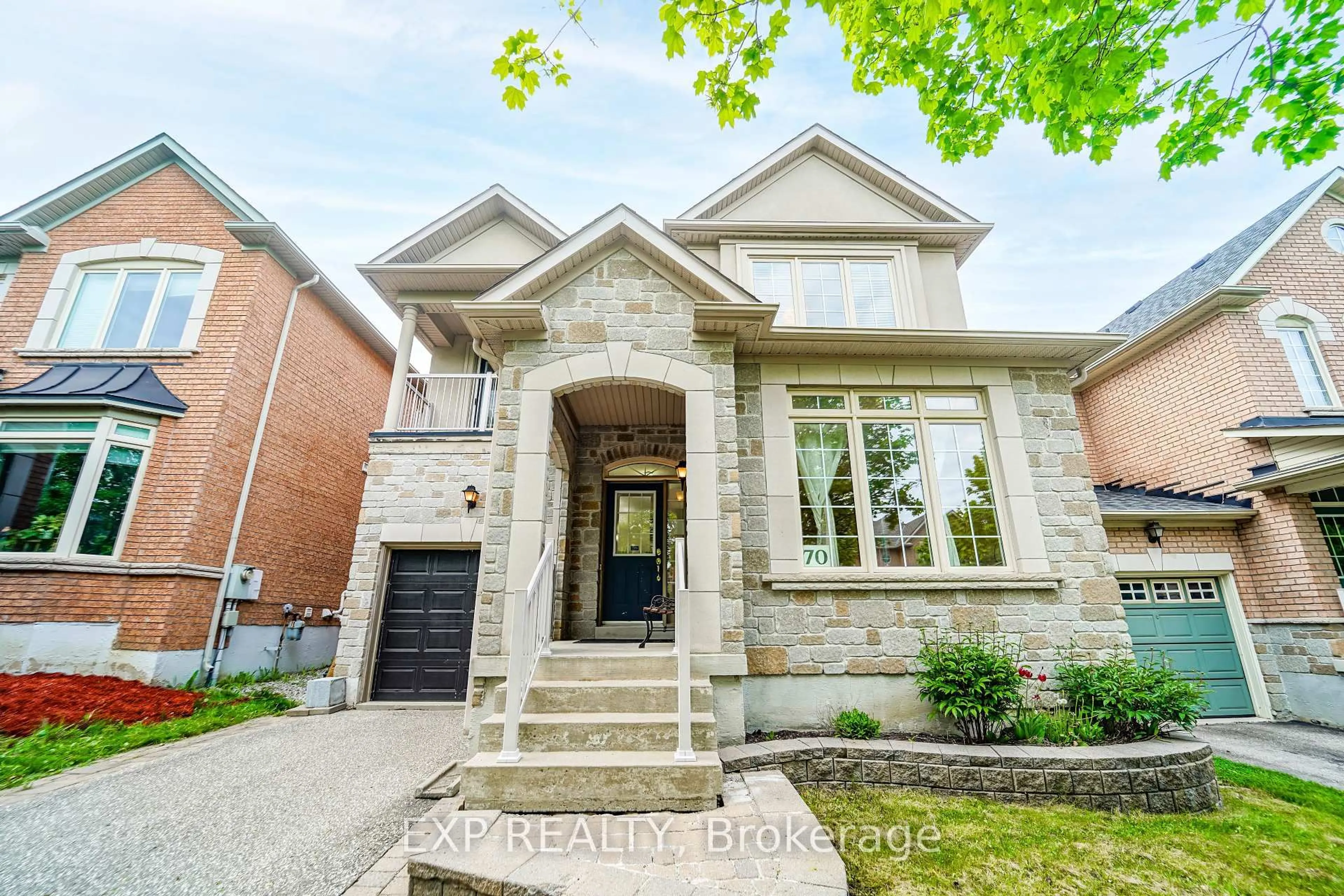 Home with brick exterior material, street for 70 Burgundy Tr, Vaughan Ontario L4J 8V9