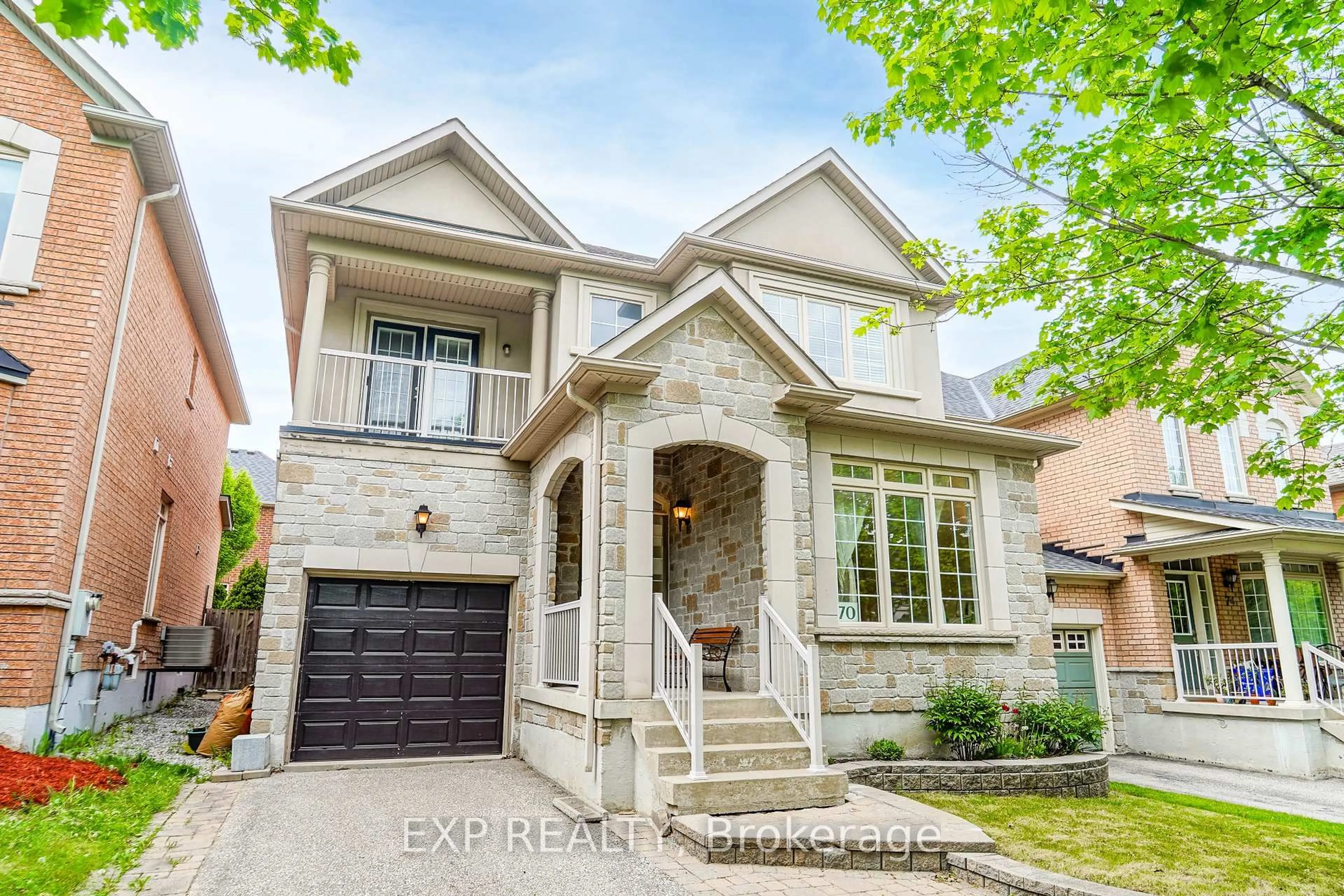 Home with brick exterior material, street for 70 Burgundy Tr, Vaughan Ontario L4J 8V9