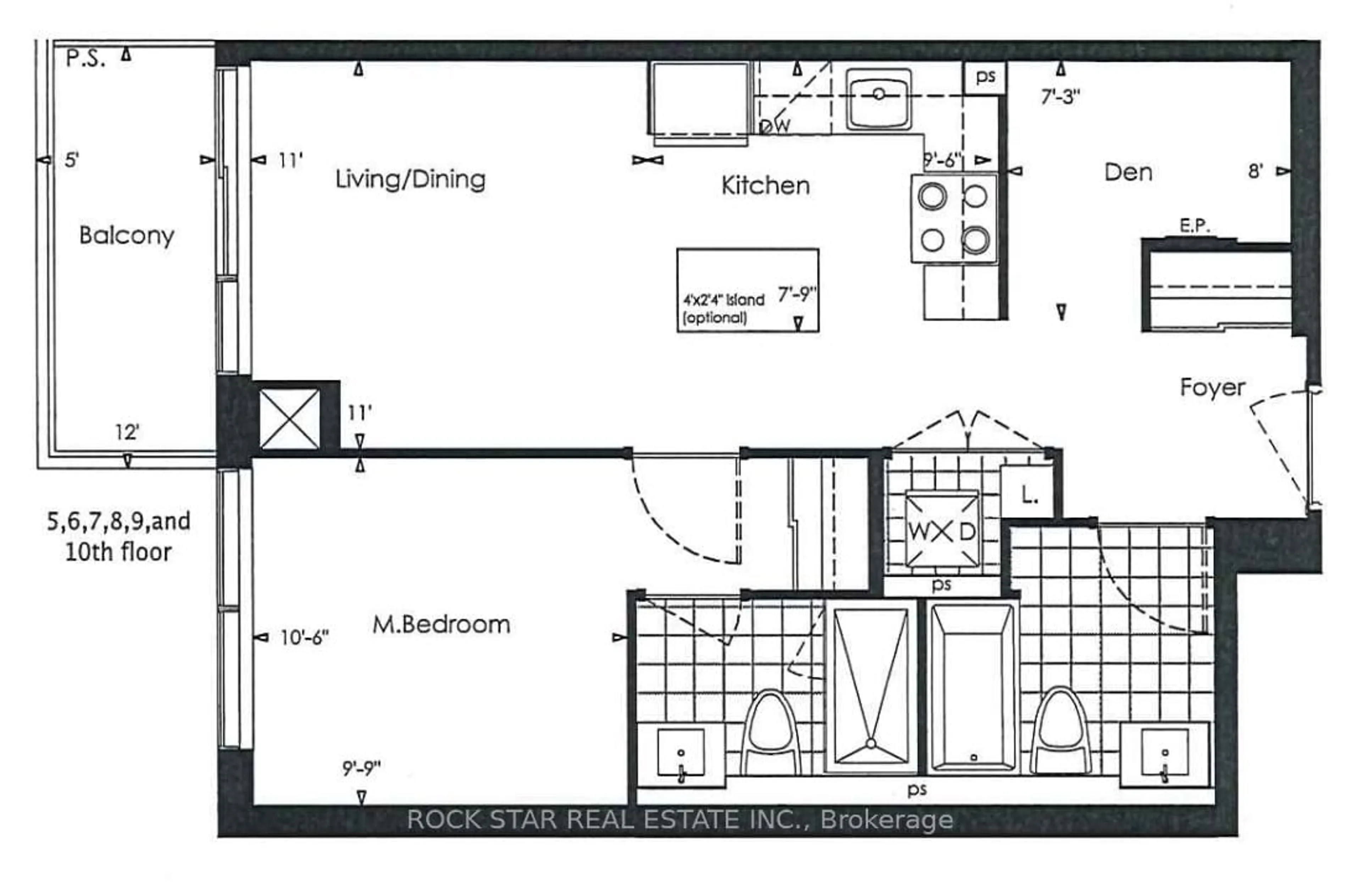 Floor plan for 105 Oneida Cres #2902, Richmond Hill Ontario L4B 0H6