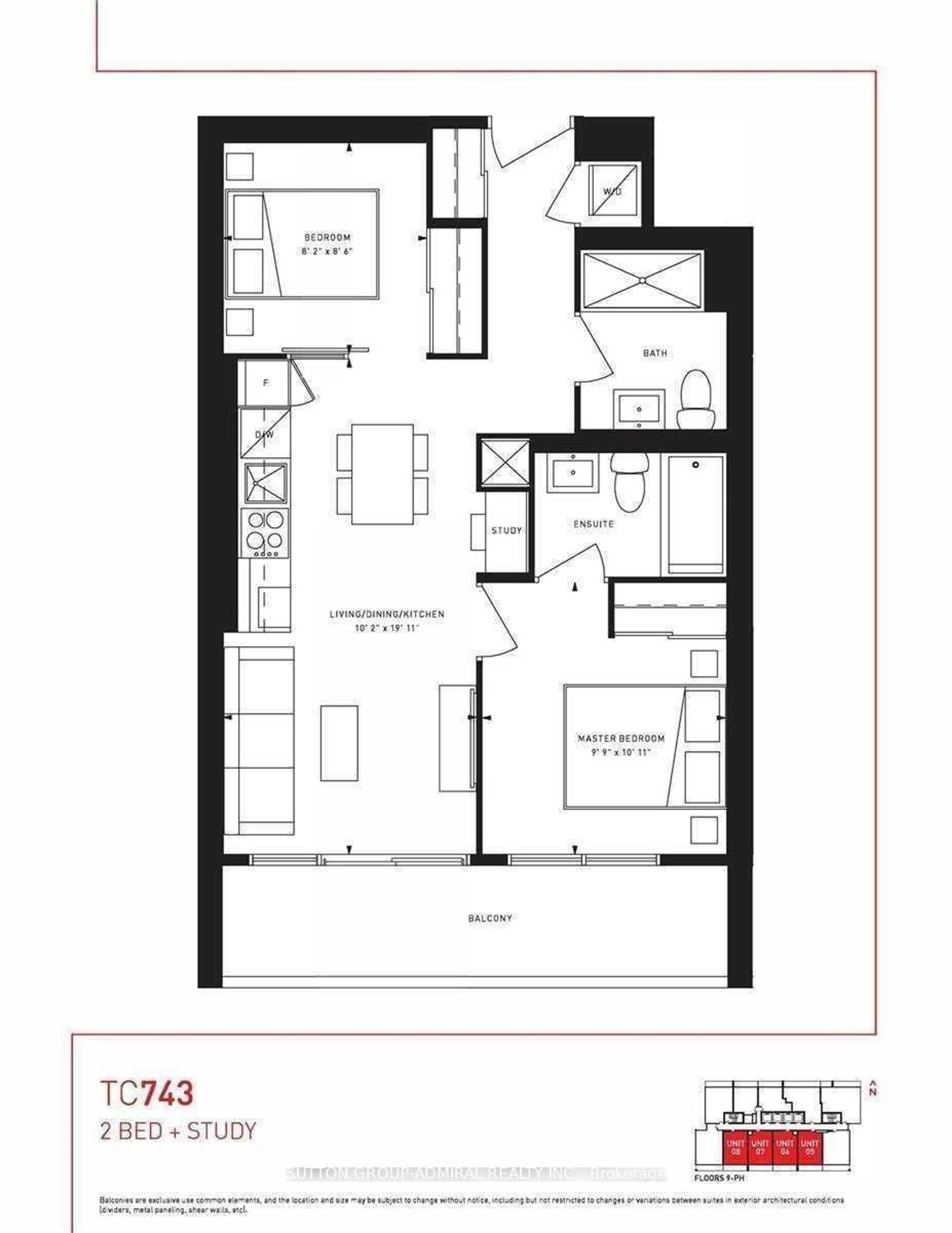 Floor plan for 898 Portage Pkwy #3107, Vaughan Ontario L4K 0J6