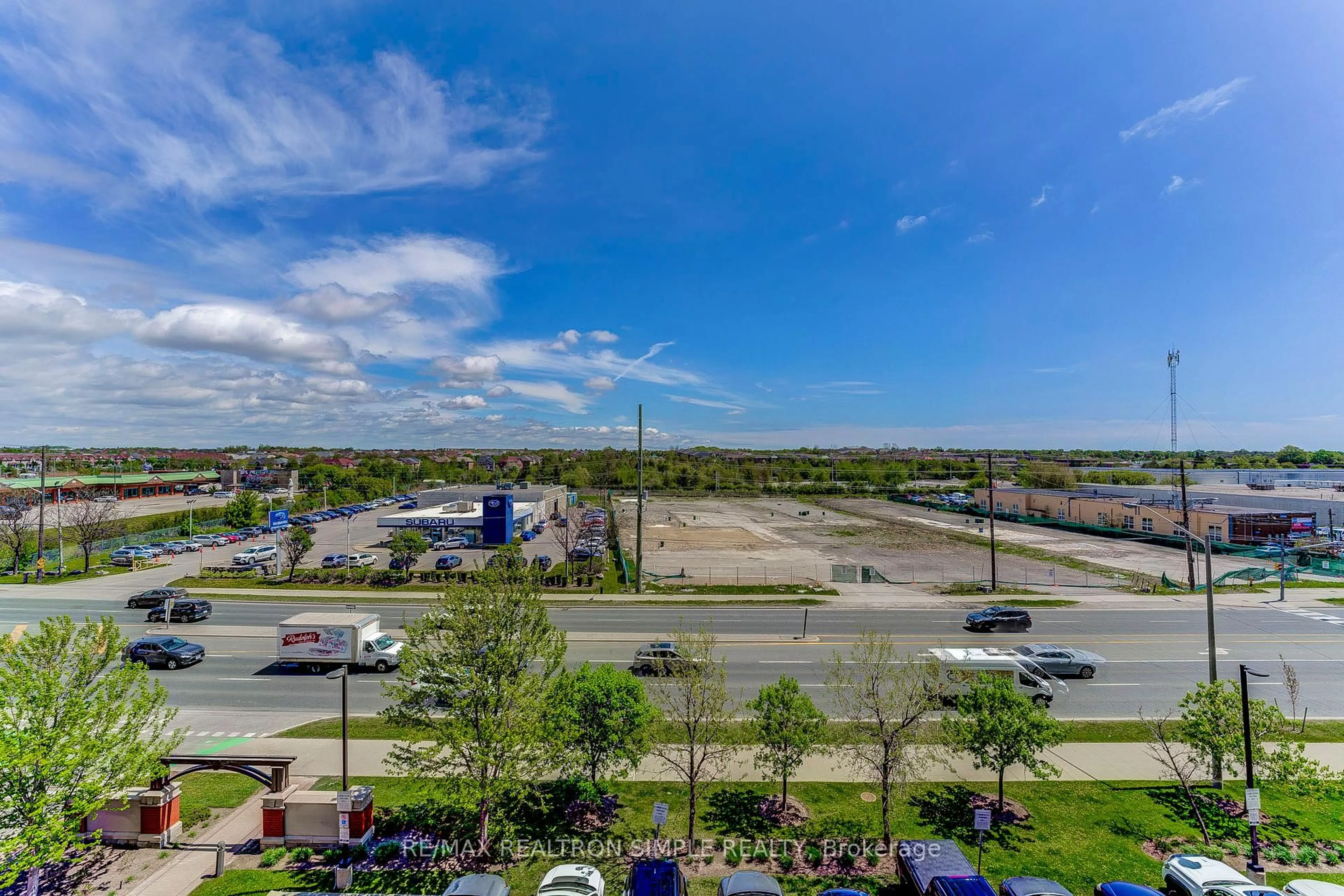 A pic from outside/outdoor area/front of a property/back of a property/a pic from drone, water/lake/river/ocean view for 9500 Markham Rd #520, Markham Ontario L6E 0N6