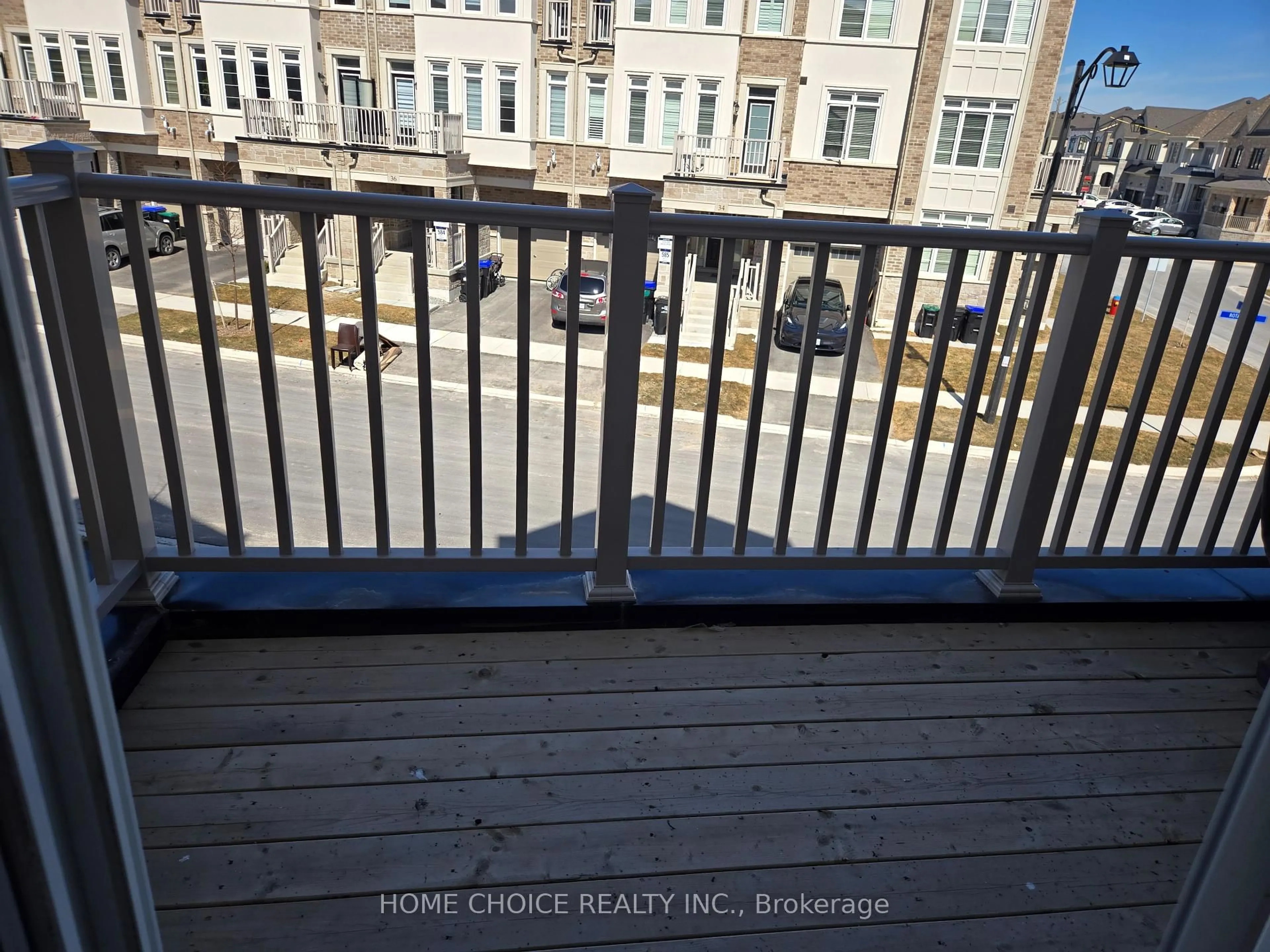 Balcony in the apartment, city buildings view from balcony for 35 Rotary Way, Bradford West Gwillimbury Ontario L3Z 4P2