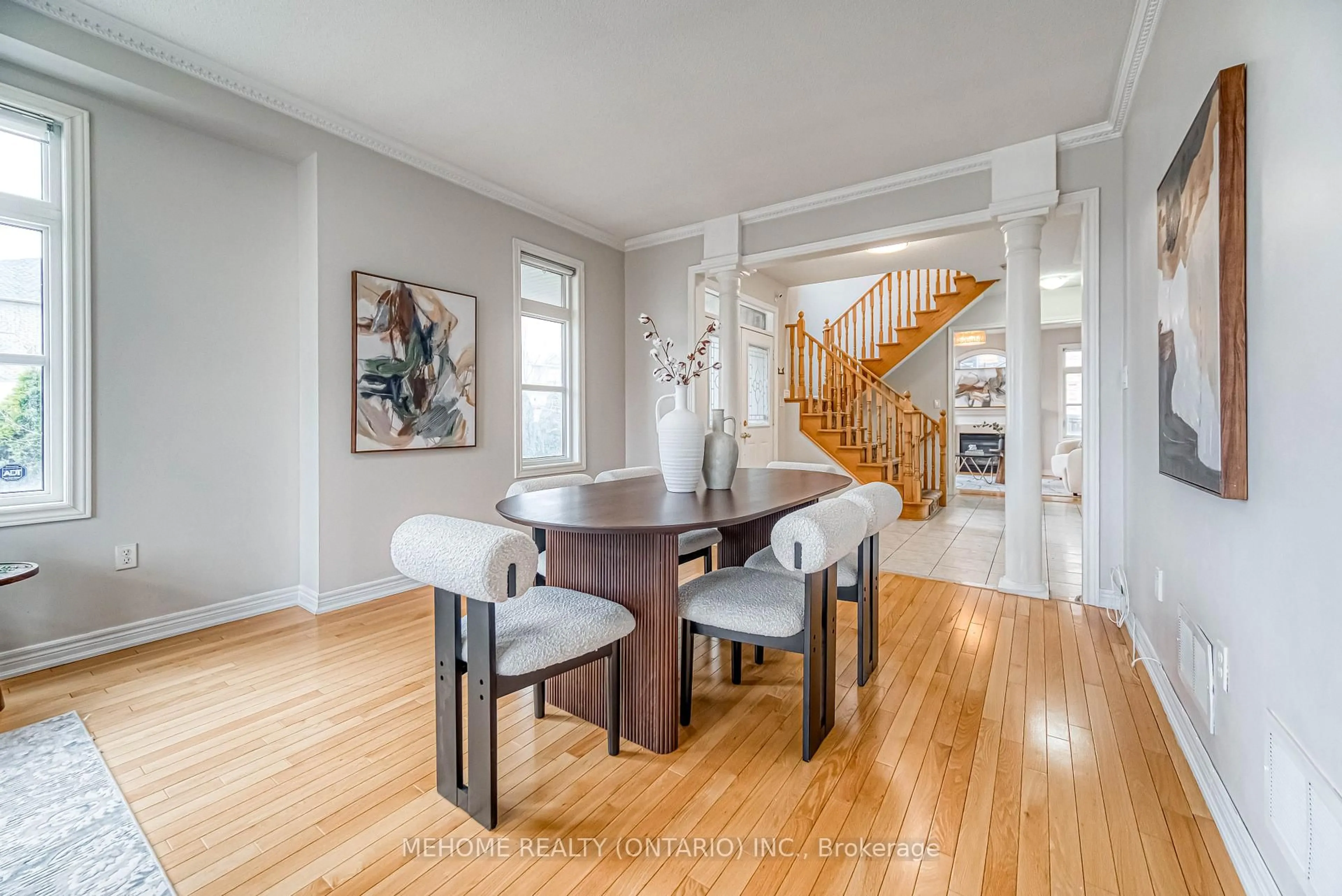 Dining room, wood/laminate floor for 294 Freedom Trail Rd, Vaughan Ontario L6A 0S2