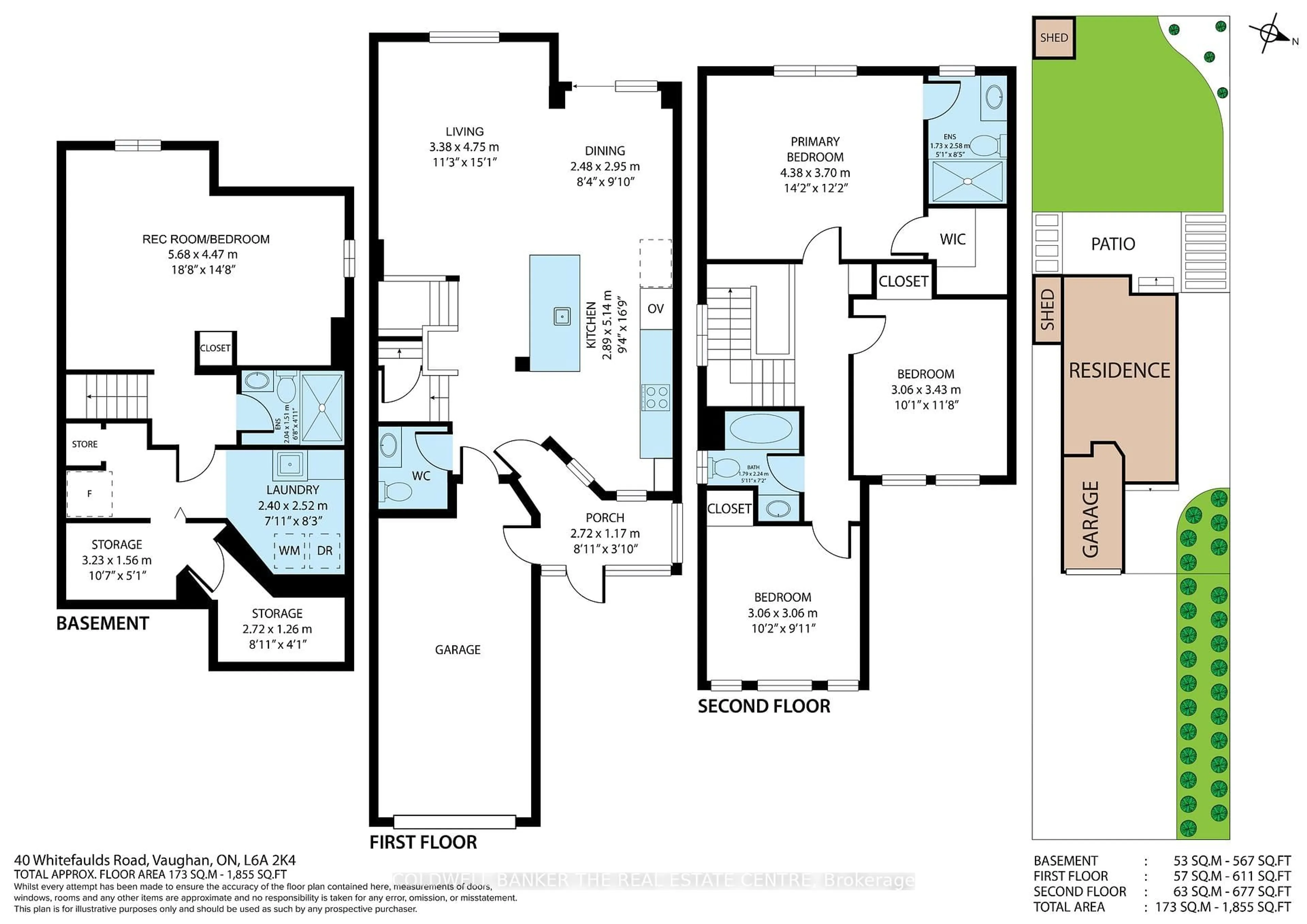 Floor plan for 40 Whitefaulds Rd, Vaughan Ontario L6A 2K4
