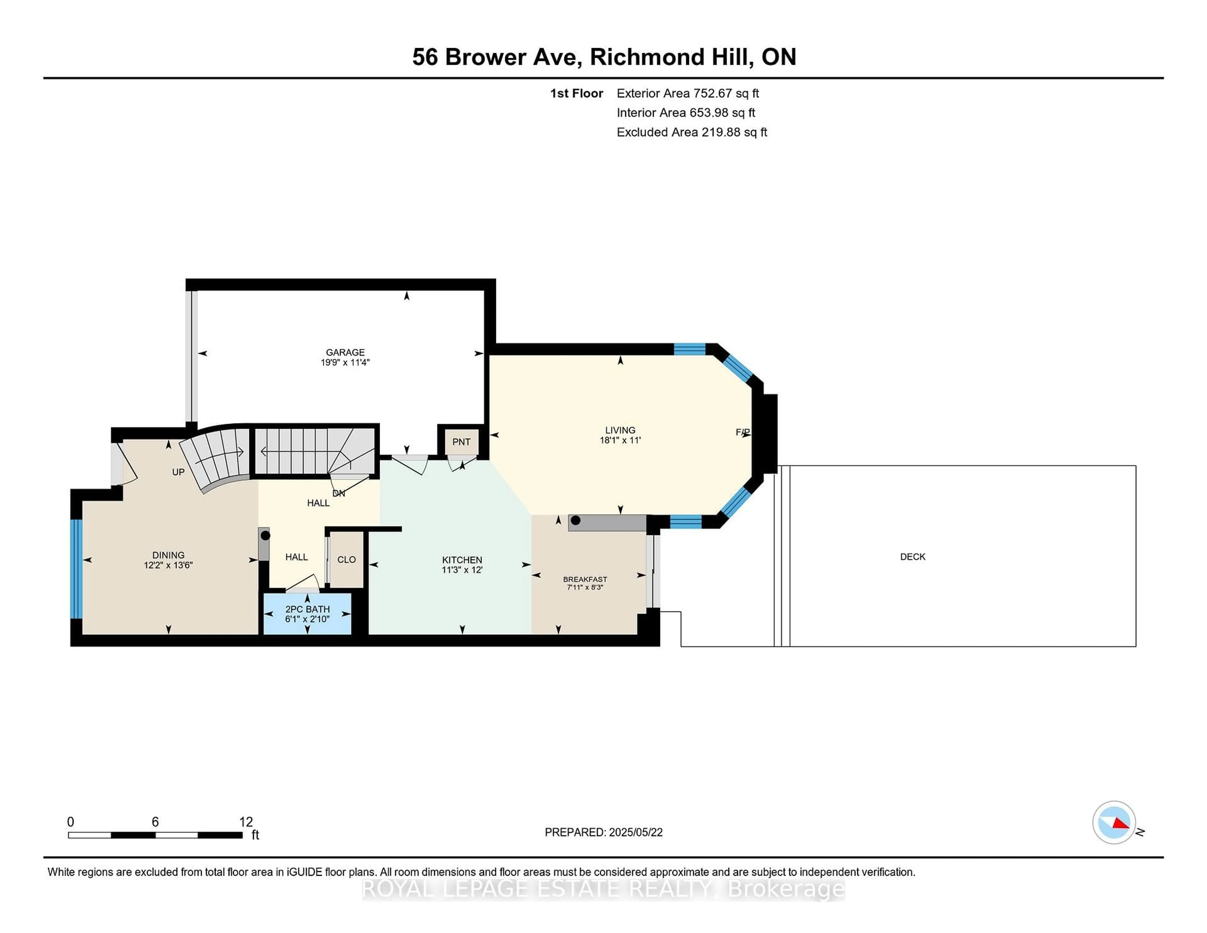 Floor plan for 56 Brower Ave, Richmond Hill Ontario L4E 4Y5
