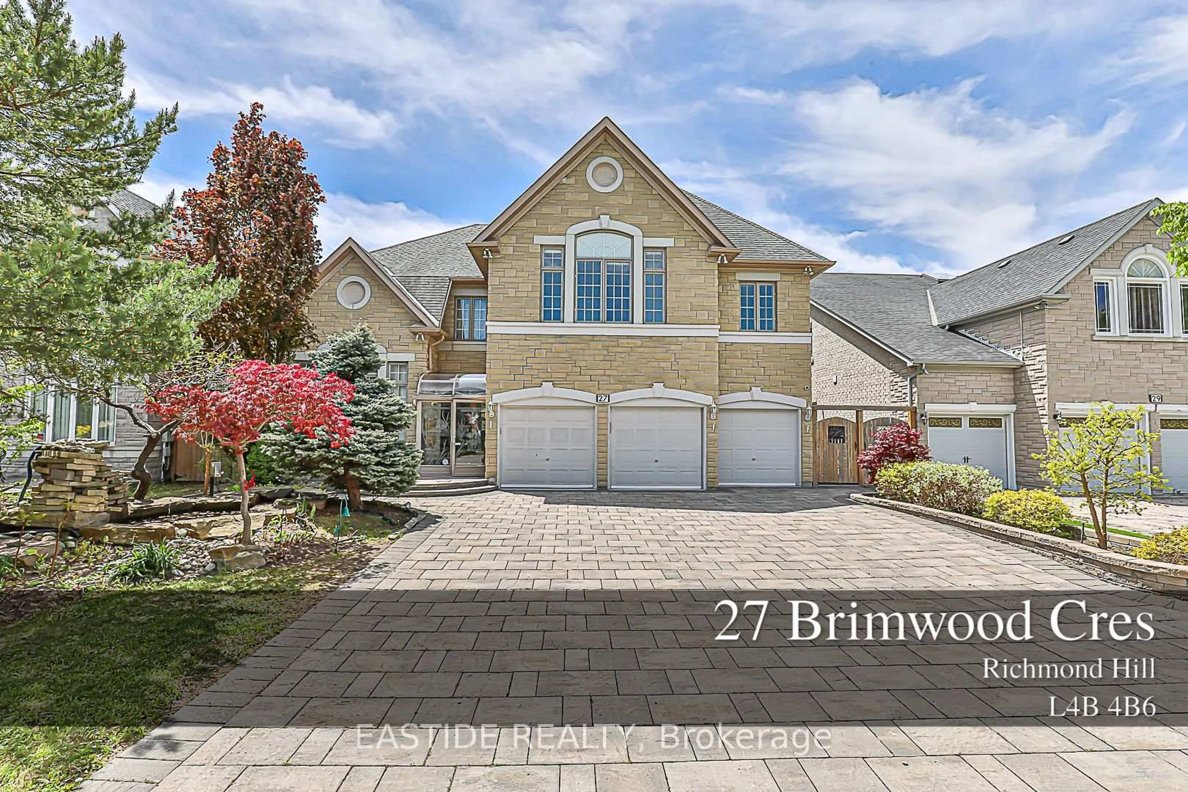 Home with brick exterior material, street for 27 Brimwood Cres, Richmond Hill Ontario L4B 4B6