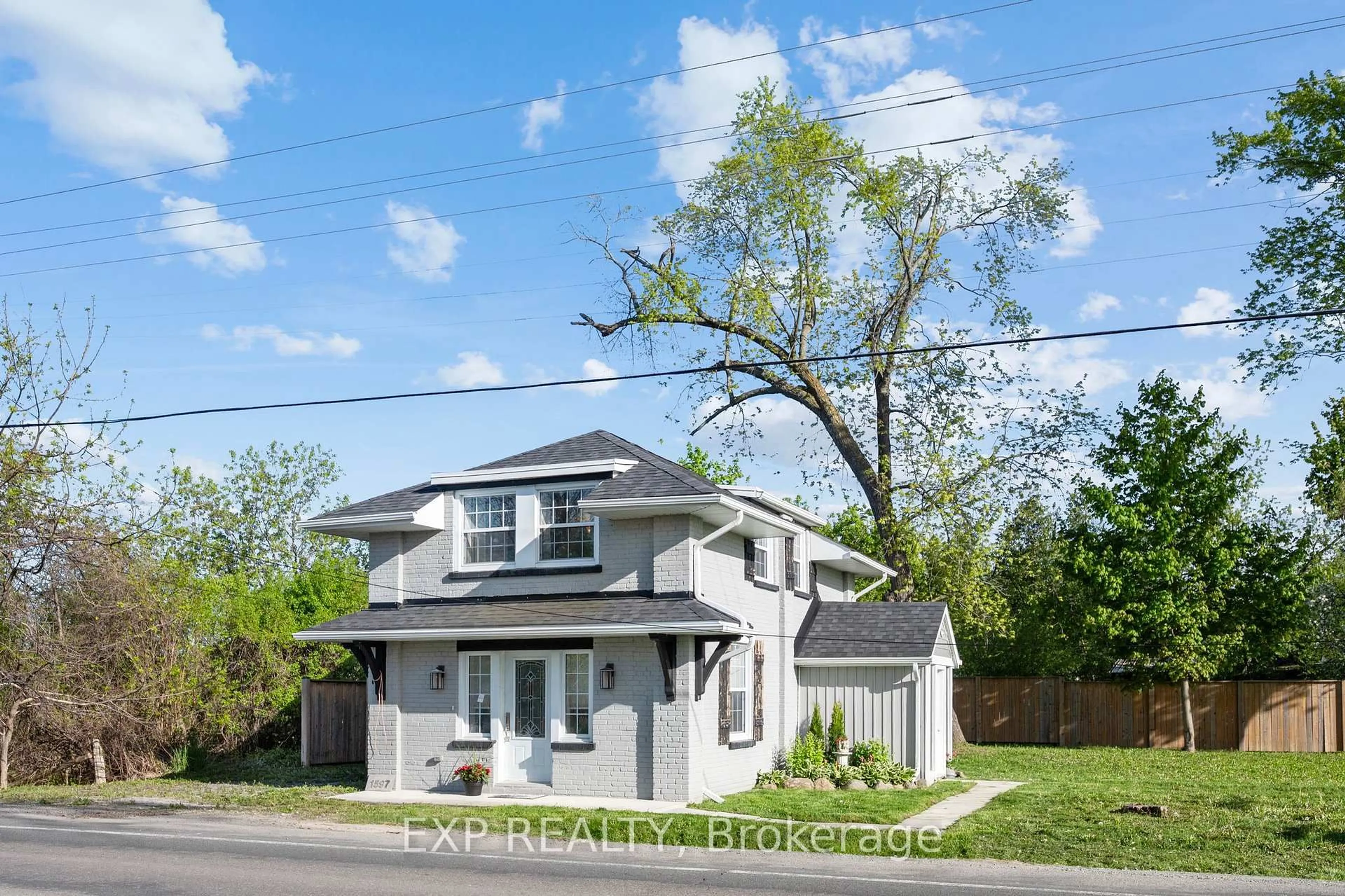 Home with vinyl exterior material, street for 1597 Metro Rd, Georgina Ontario L0E 1S0