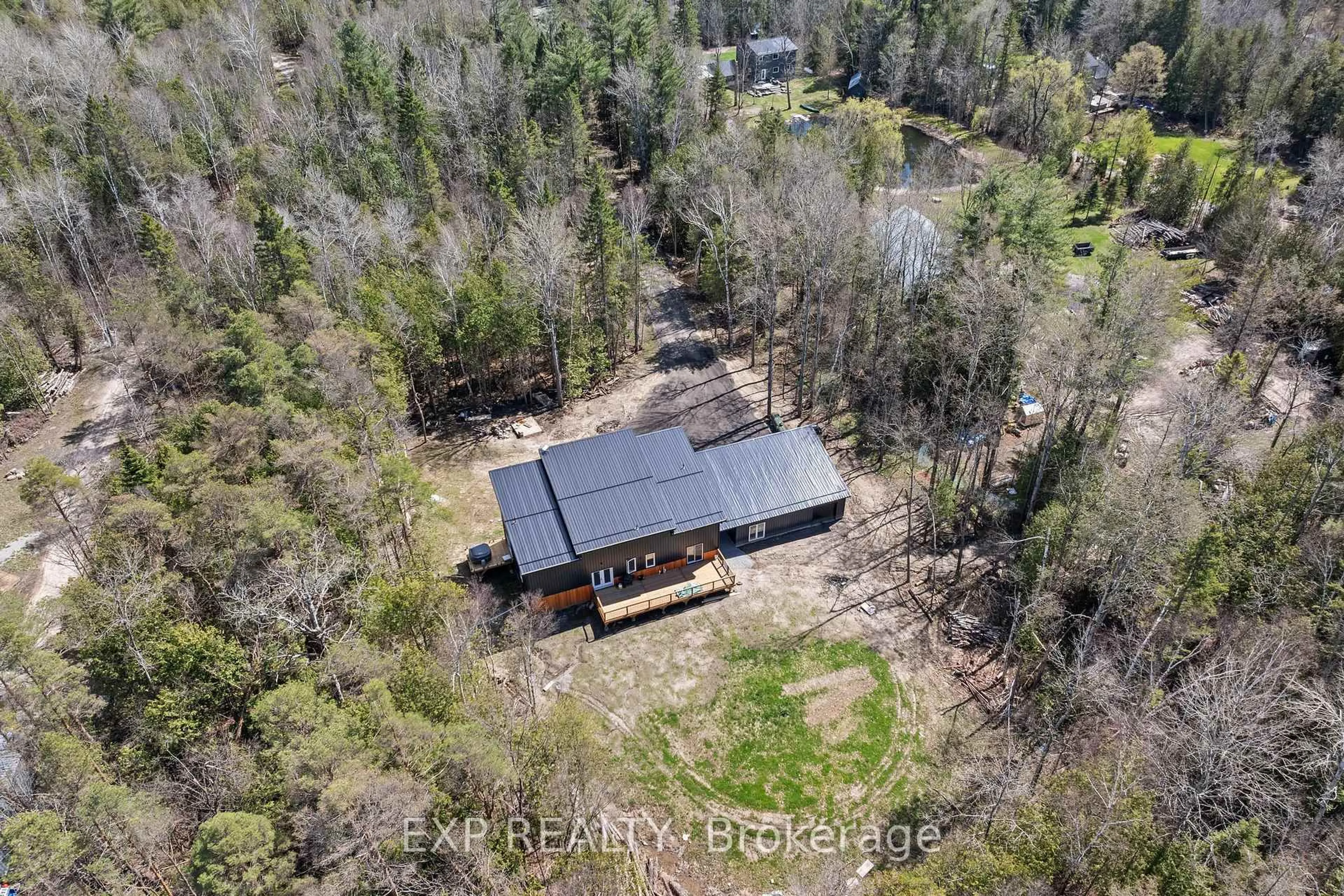 A pic from outside/outdoor area/front of a property/back of a property/a pic from drone, forest/trees view for 389 Concession 2 Rd, Brock Ontario L0C 1H0