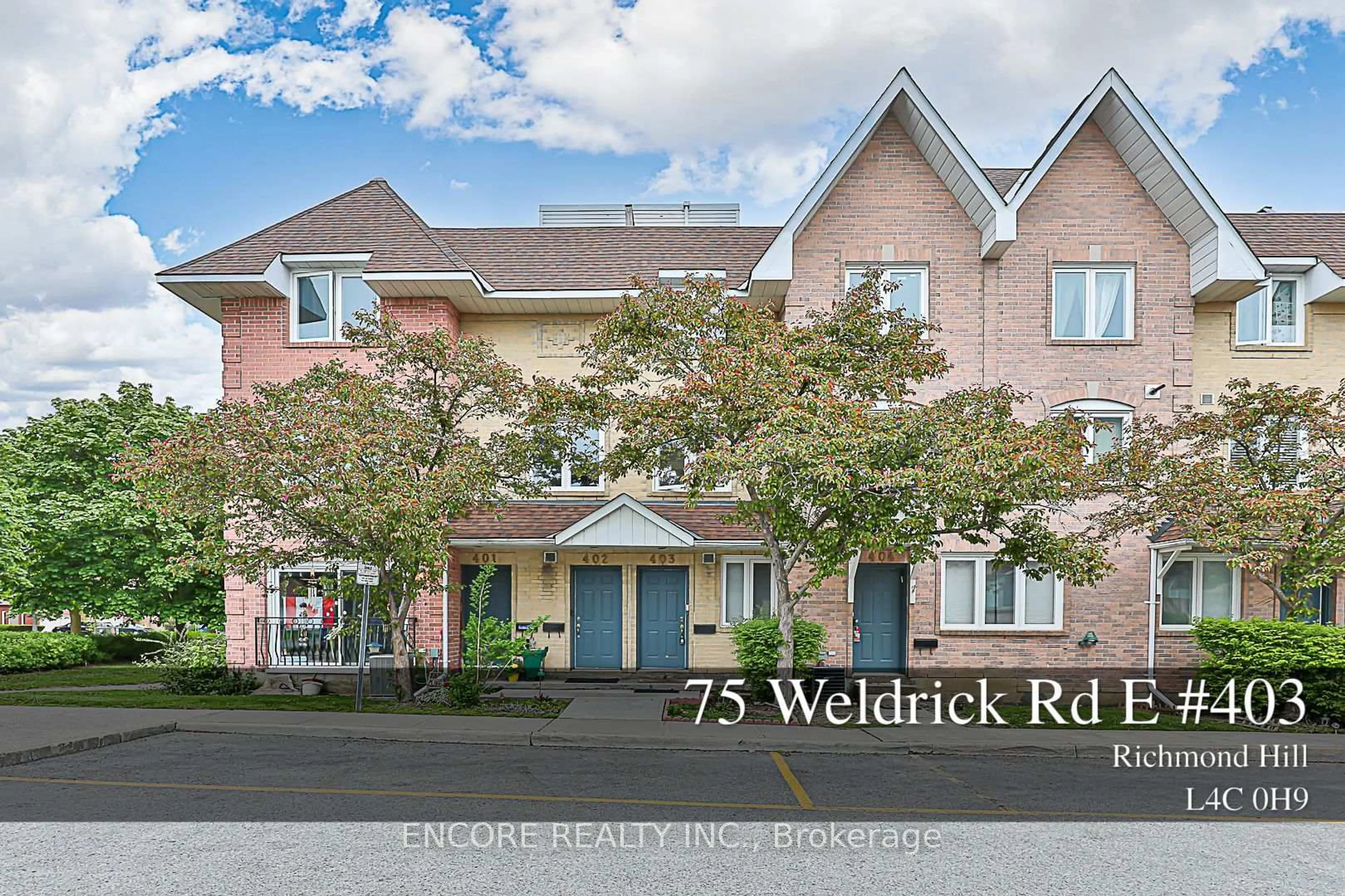 Home with brick exterior material, street for 75 Weldrick Rd #403, Richmond Hill Ontario L4C 0H9