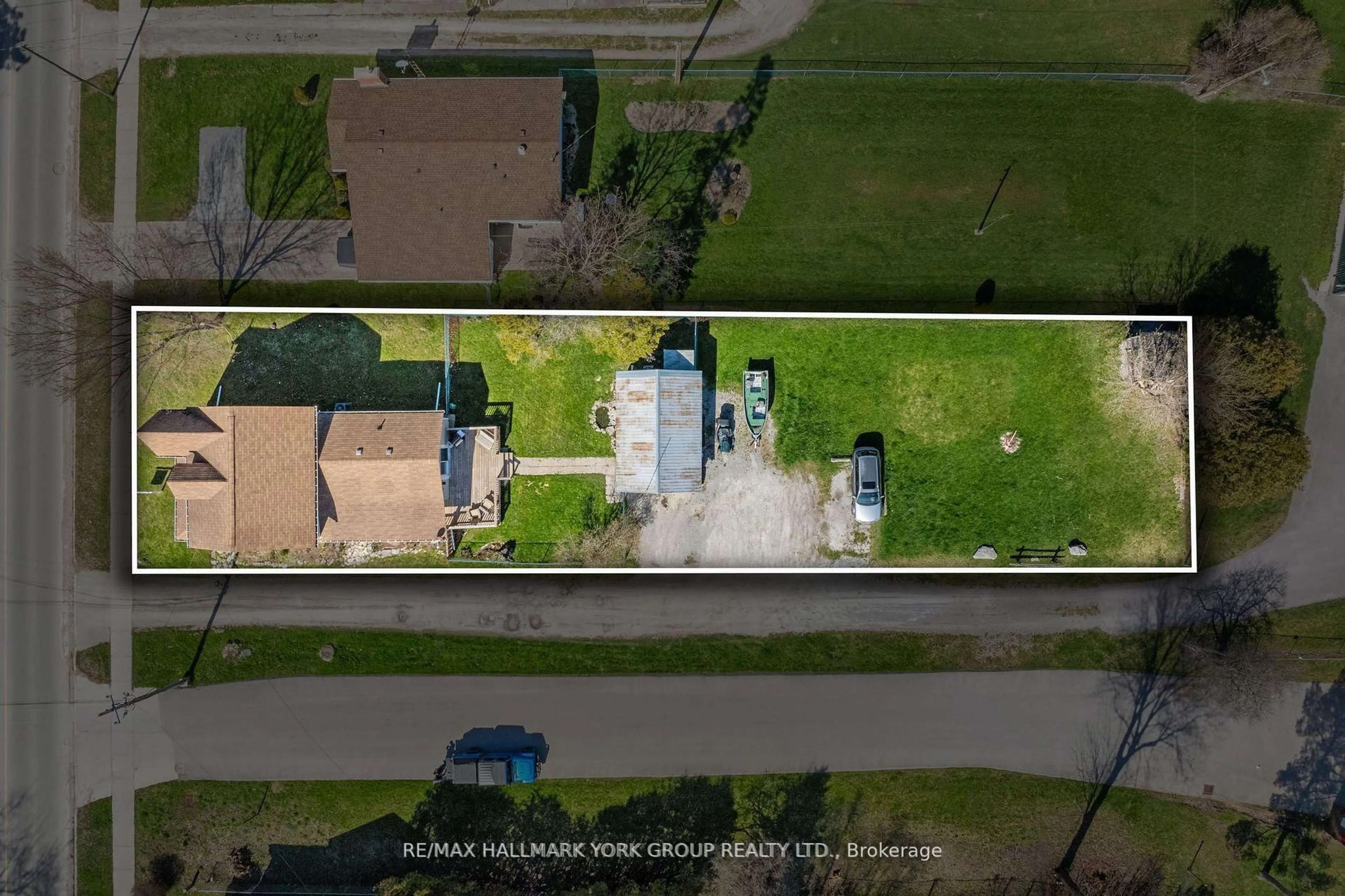 A pic from outside/outdoor area/front of a property/back of a property/a pic from drone, street for 397 Mara Rd, Brock Ontario L0K 1A0