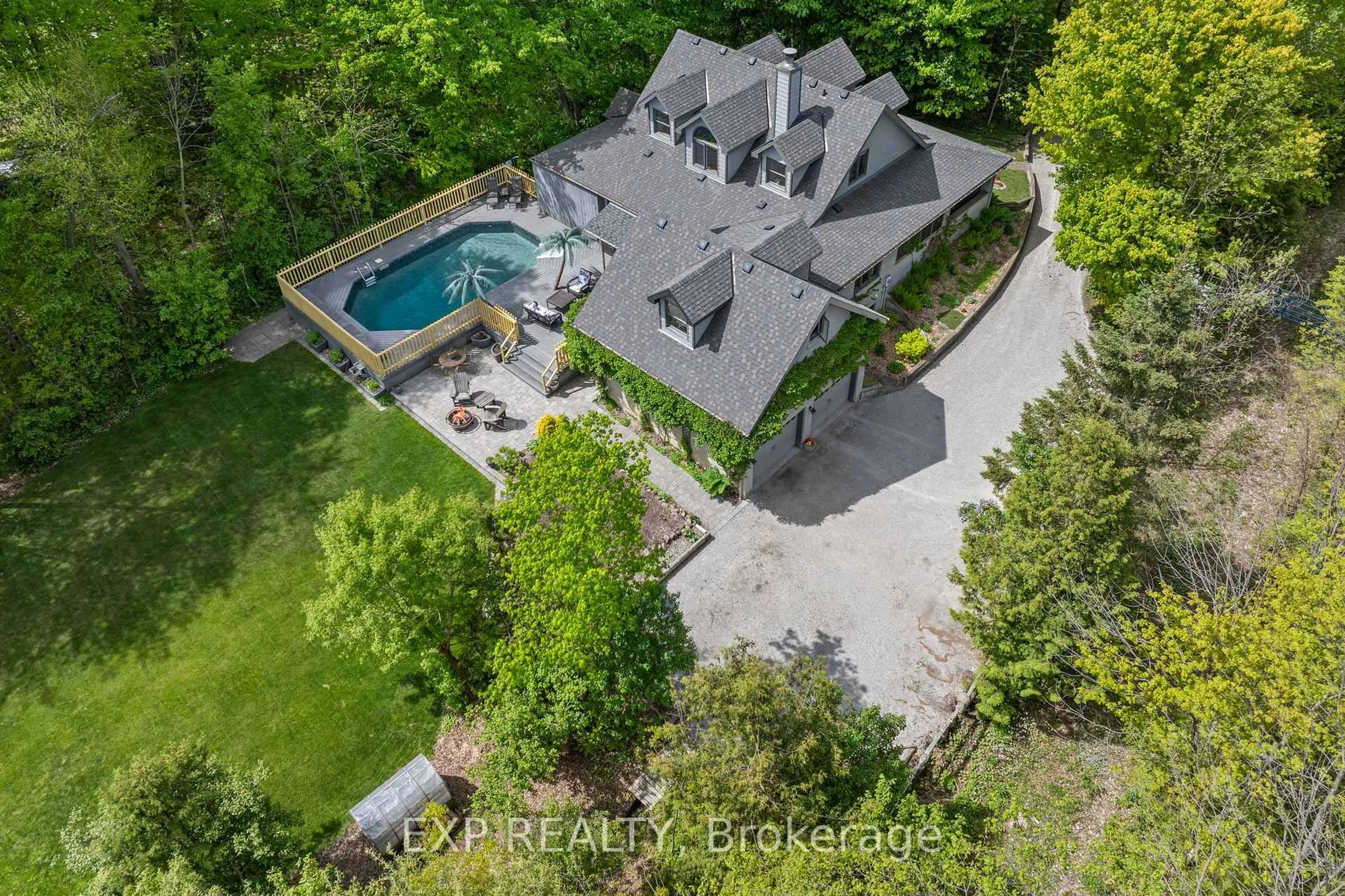 A pic from outside/outdoor area/front of a property/back of a property/a pic from drone, unknown for 16171 7th Concession N/A, King Ontario L7B 0E1
