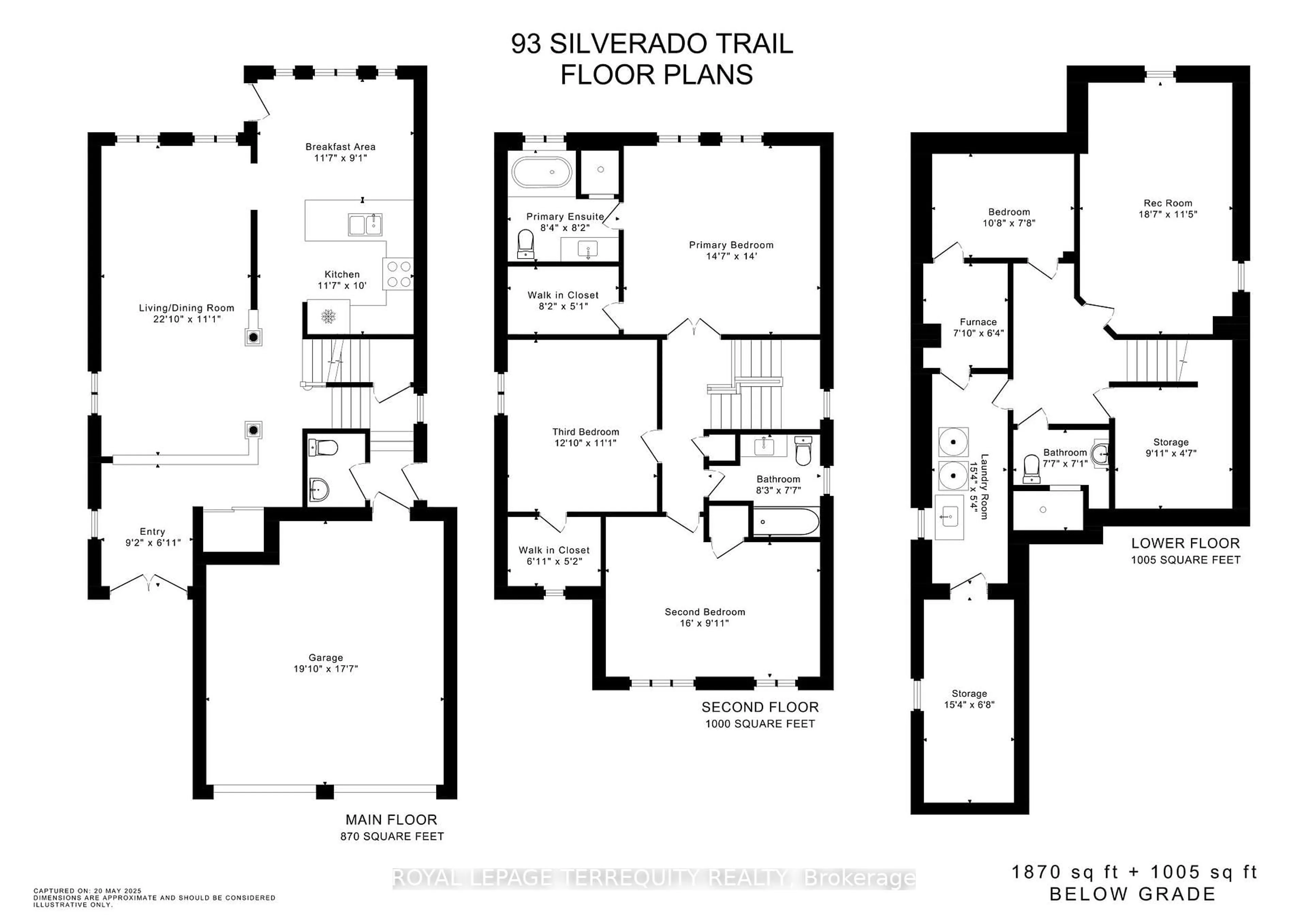 Floor plan for 93 Silverado Tr, Vaughan Ontario L4H 1W4